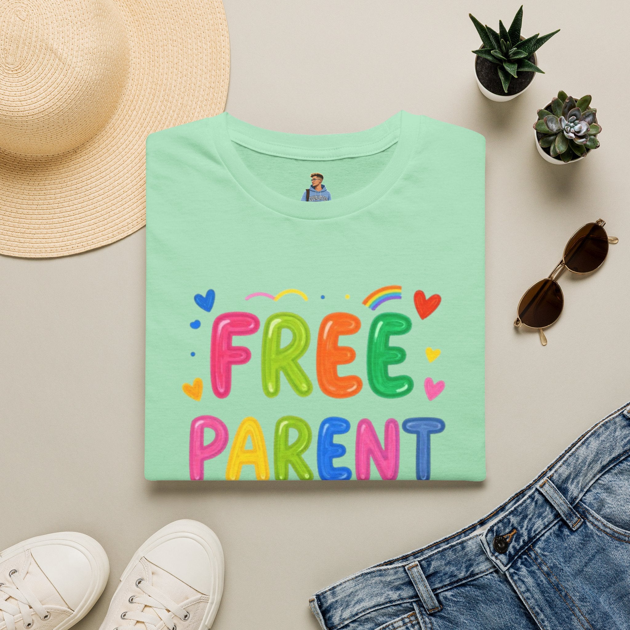 Free Parent Hugs Affirming T-Shirt