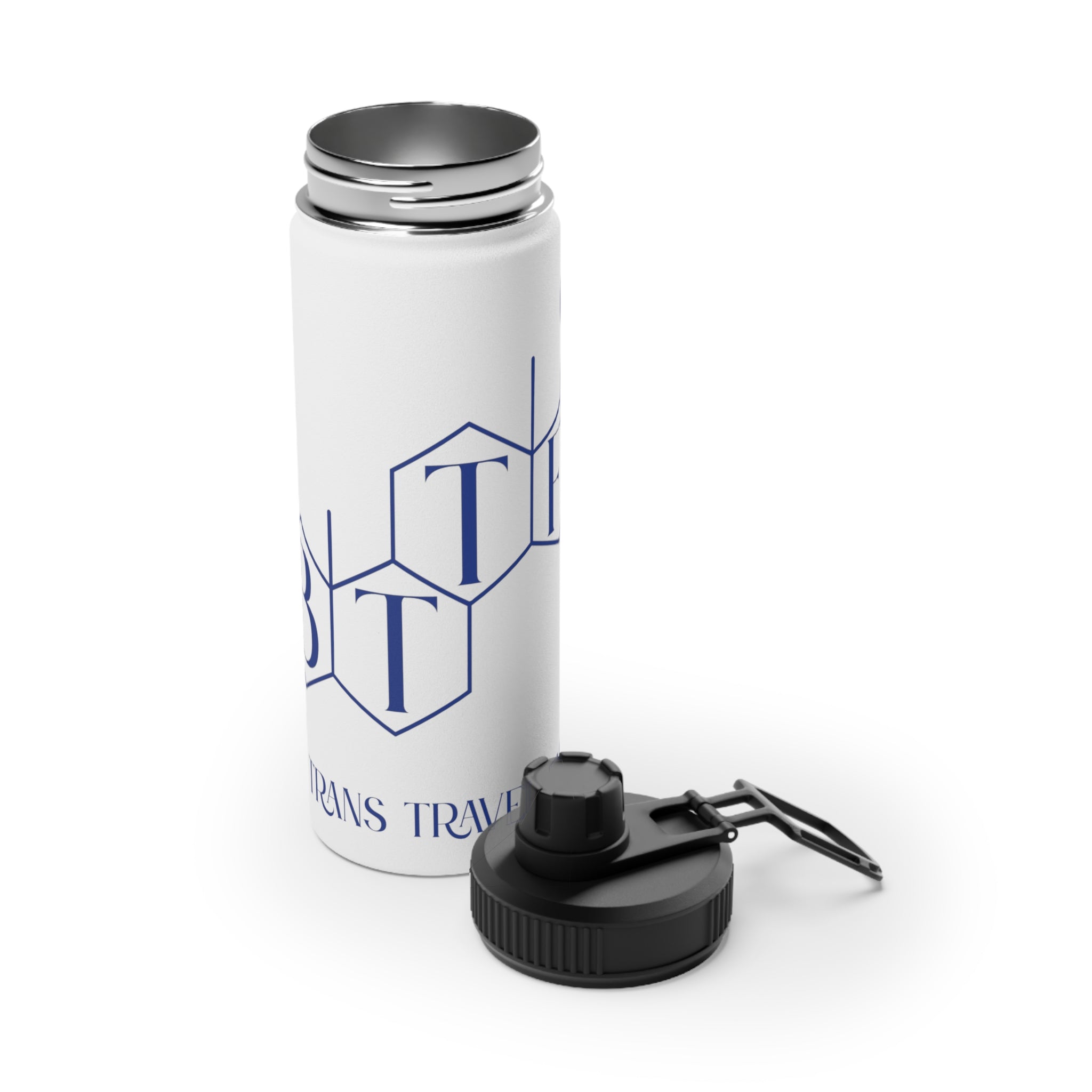 BTTF - Black Trans Travel Fund Logo Stainless Steel Sports Water Bottle