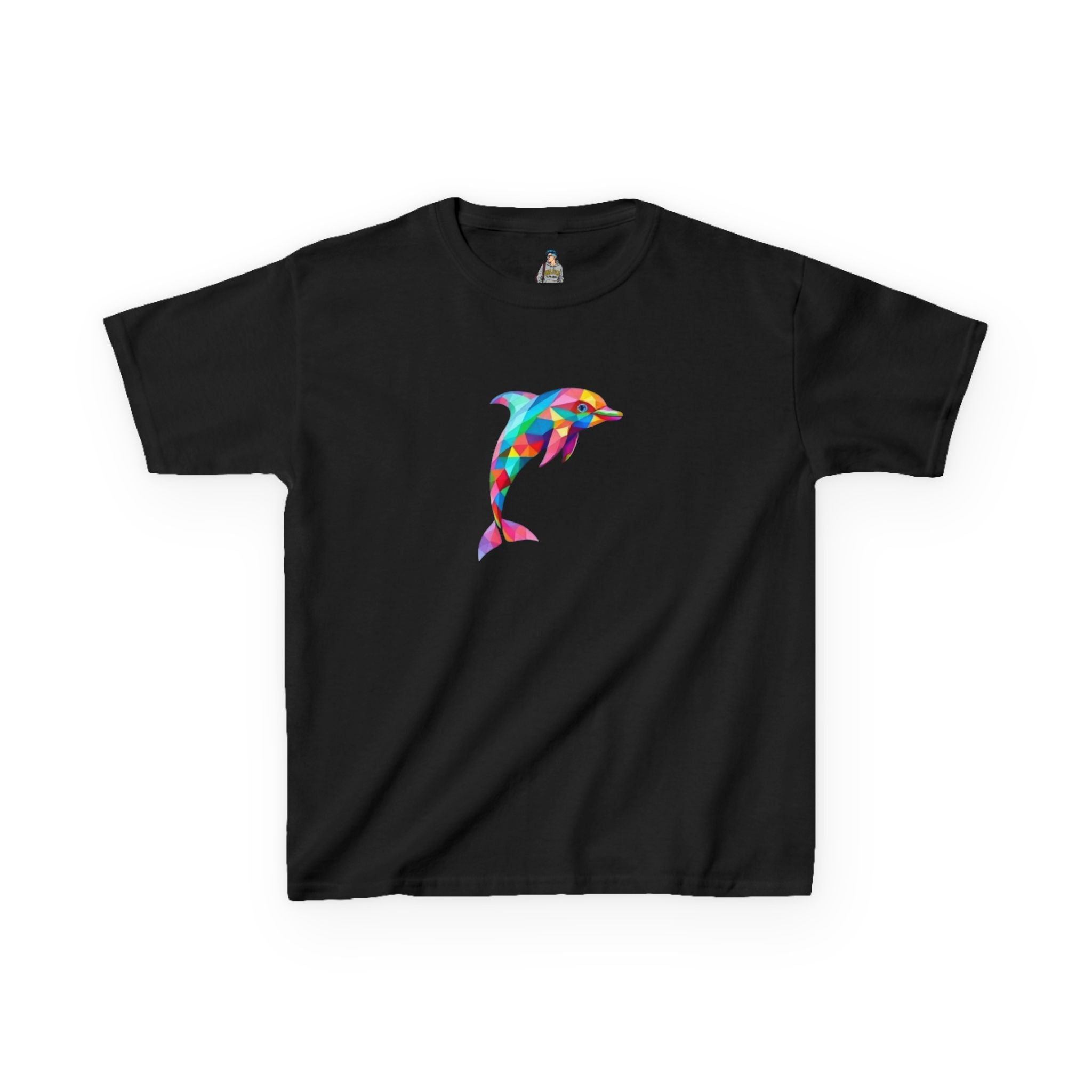 Colorful Fractal Dolphin Kids Heavy Cotton Tee - EqualiTees.Me