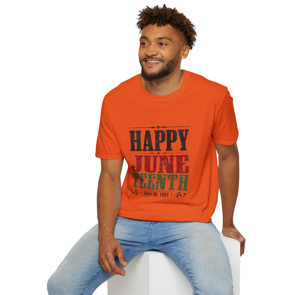 Juneteenth T-Shirt — "Happy Juneteenth" Celebration Tee