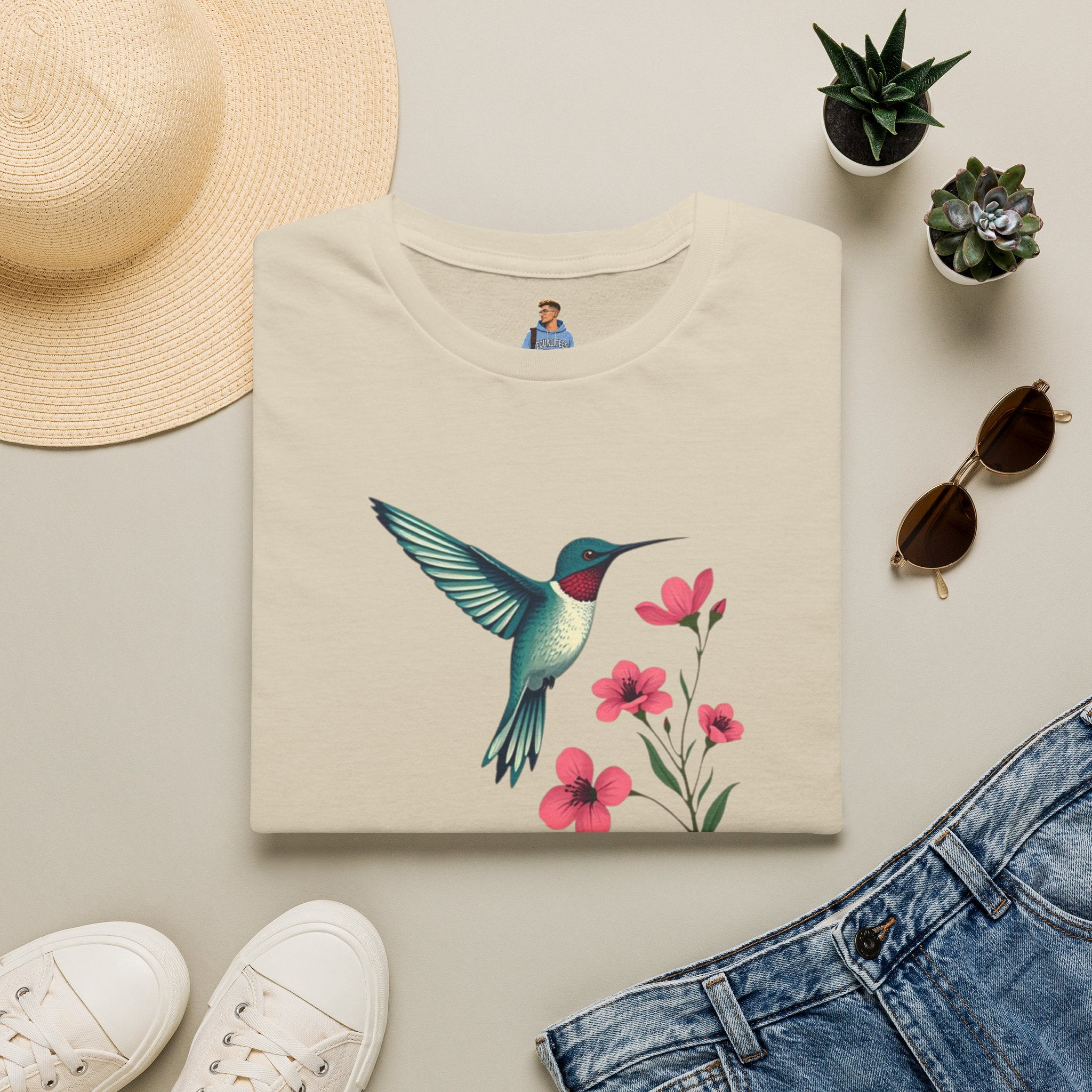 Floral Hummingbird T-Shirt
