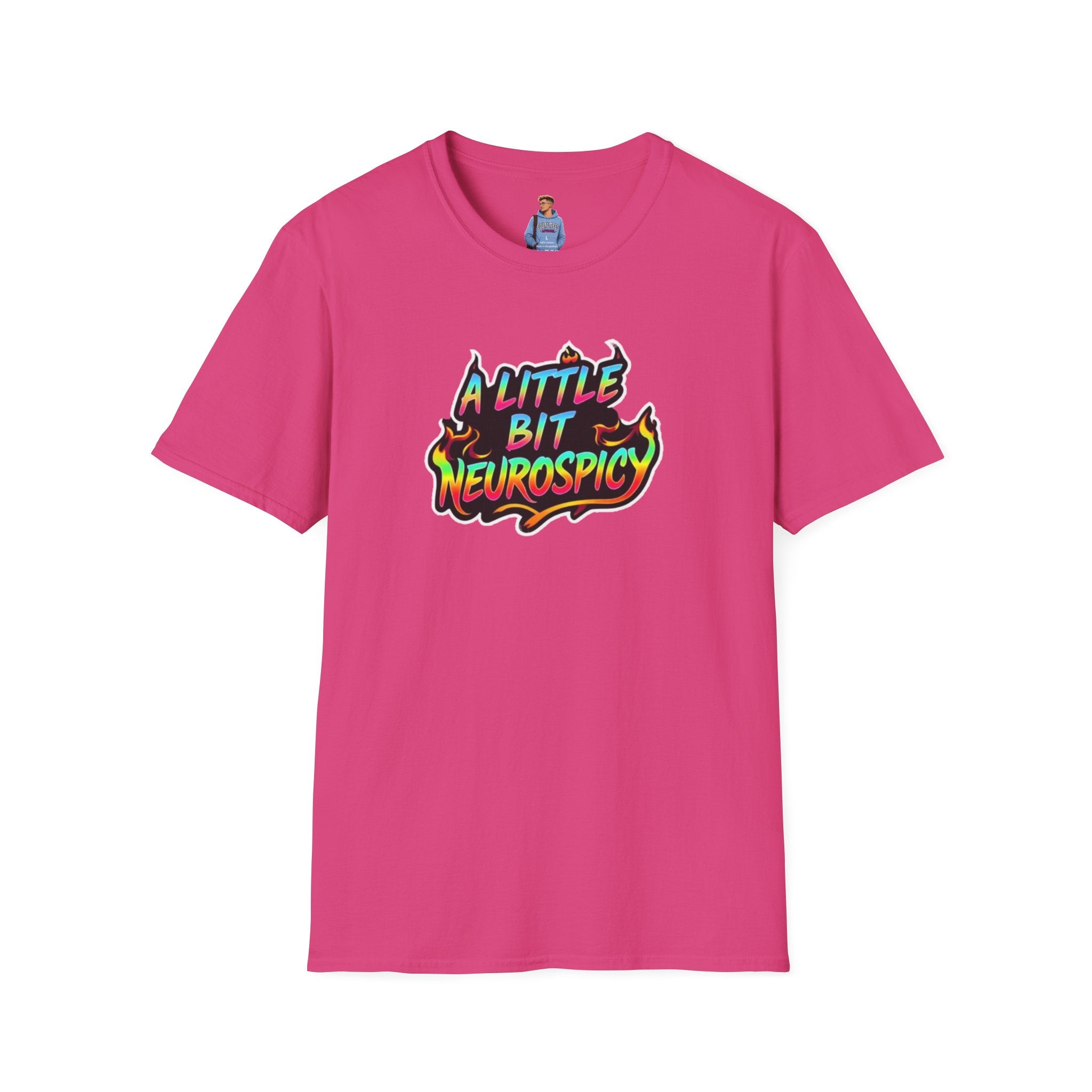 A Little Bit Neurospicy Unisex Softstyle T-Shirt - Fun & Quirky Graphic Tee for Neurodivergent Awareness