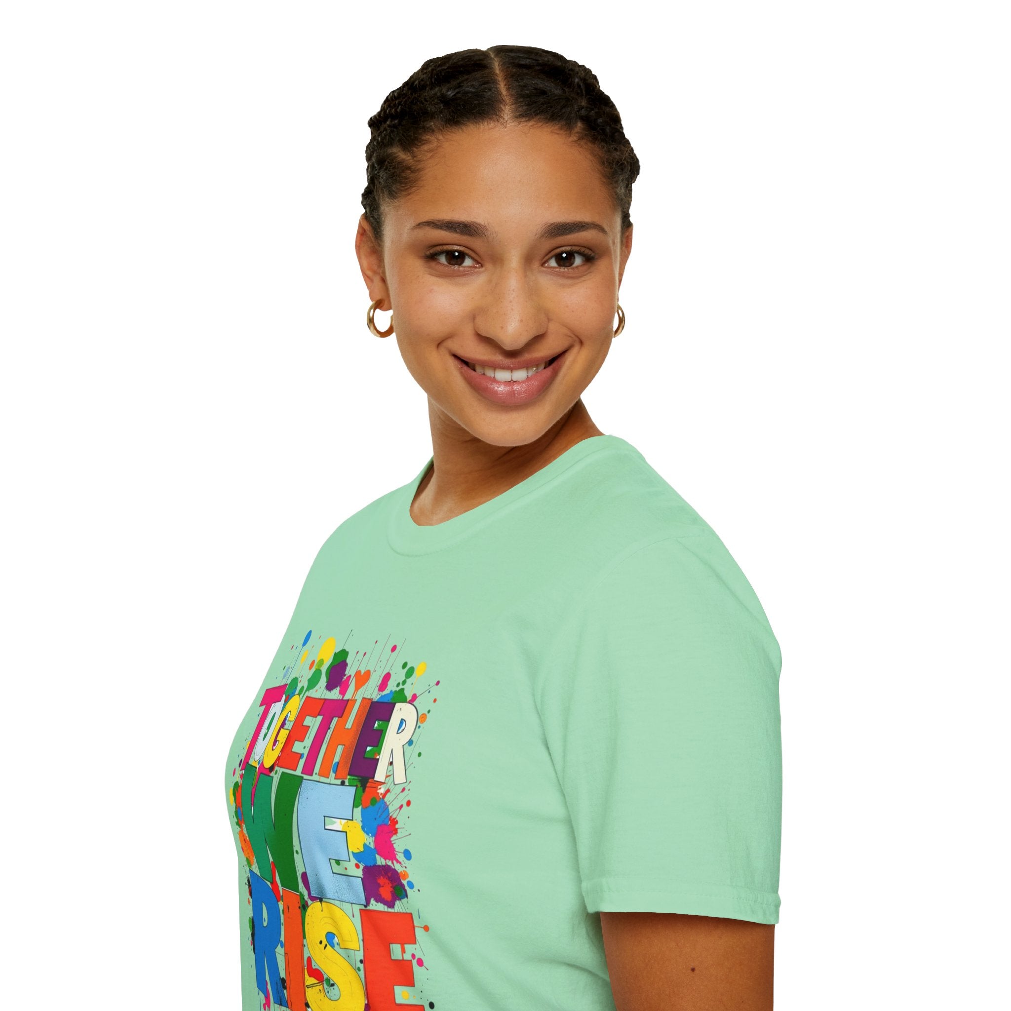 Juntos nos levantamos Camiseta unisex de estilo suave