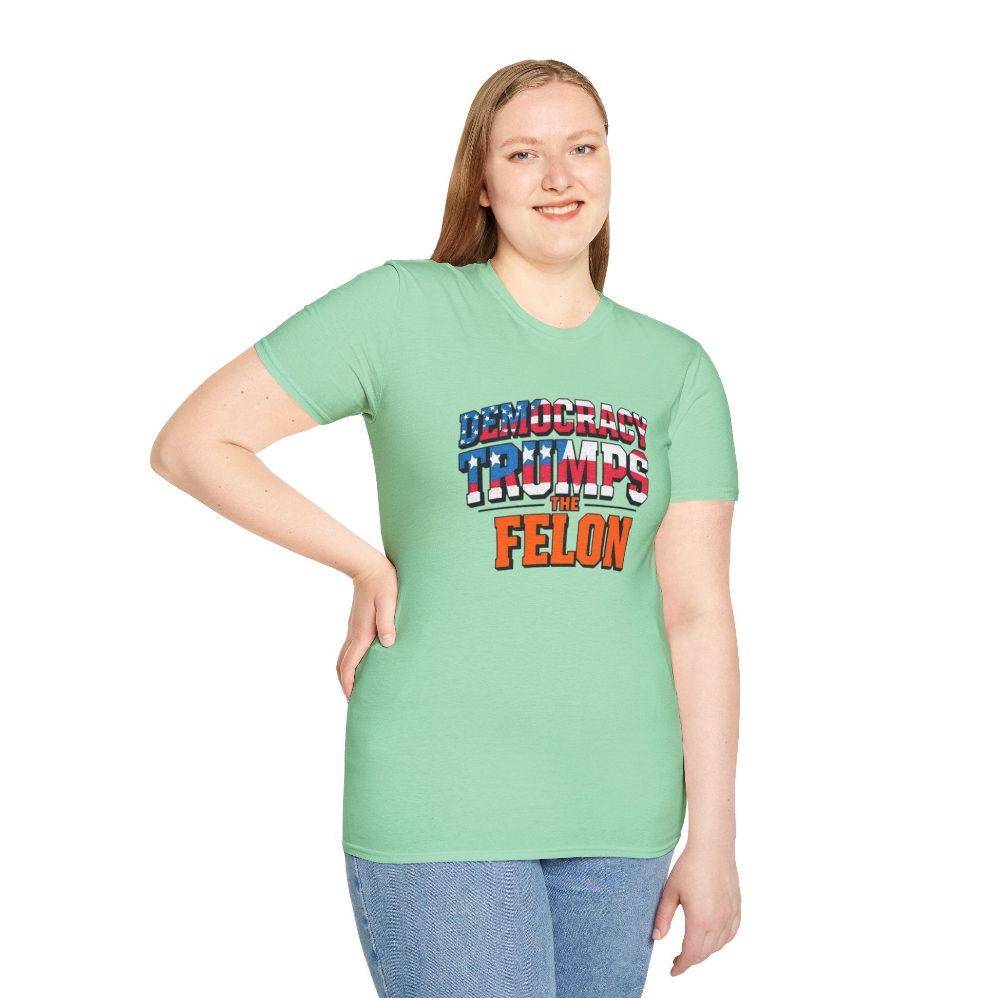 Democracy Trumps the Felon Graphic Tee