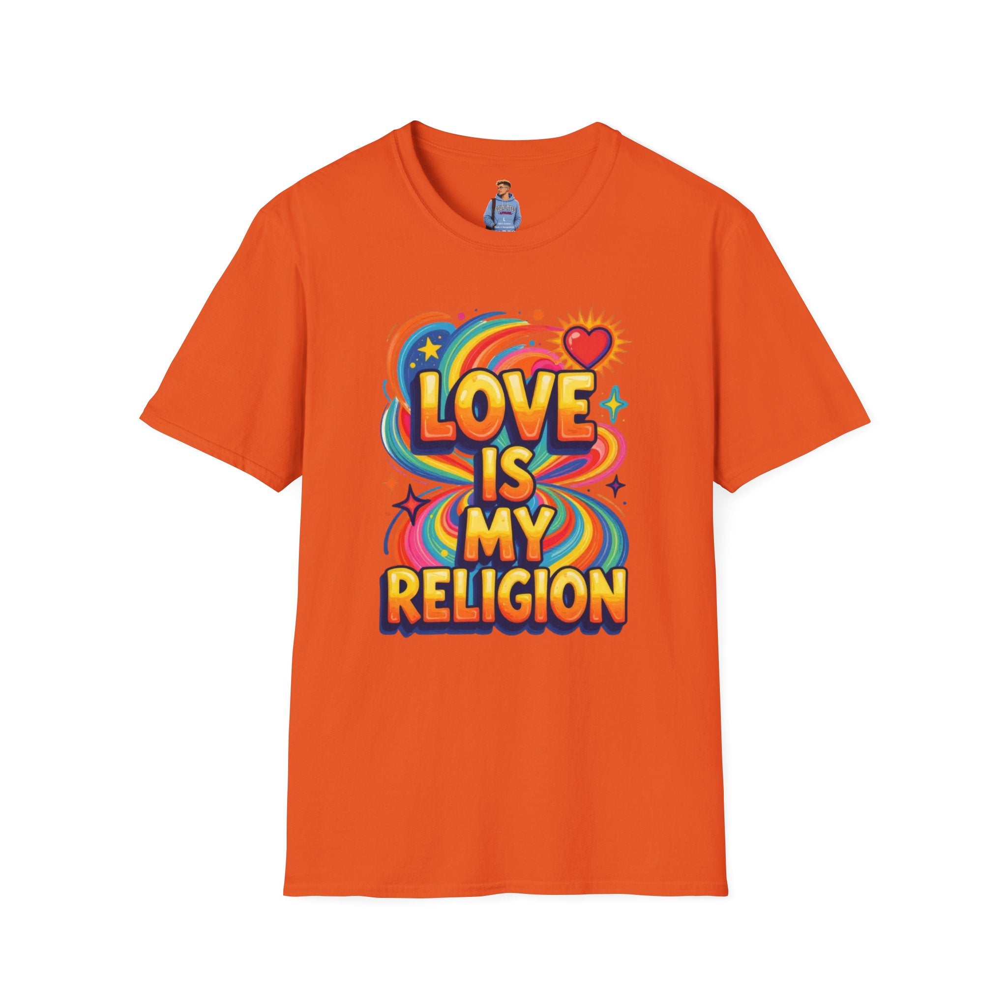 Love Is My Religion Retro Rainbow Graphic T-shirt