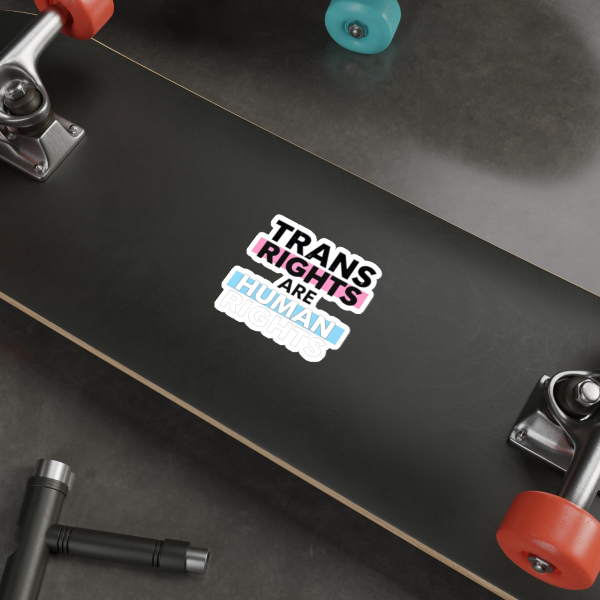 Die-Cut Stickers - TRANS RIGHTS ARE HUMAN RIGHTS - EqualiTees.Me
