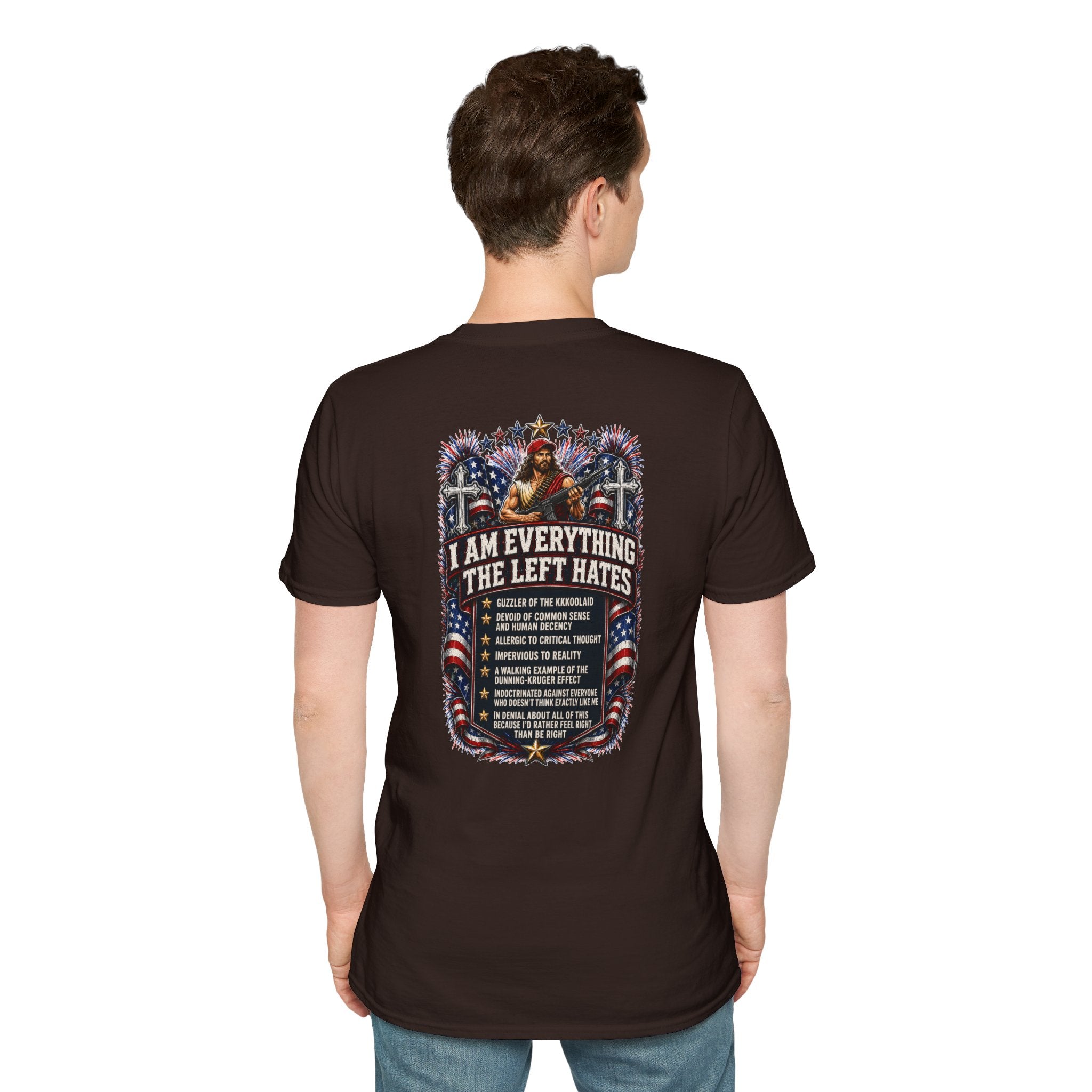 Star Spangled Awesome Graphic Tee ("Proud to Be Delusional Bootlicking Nazi Trash")