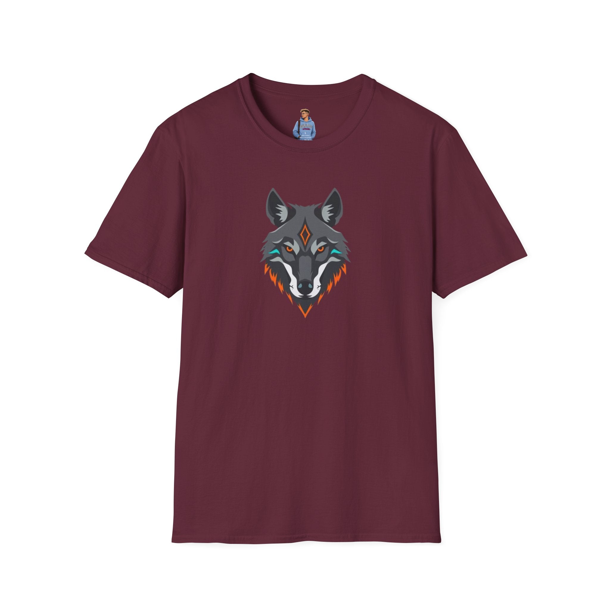 Mystical Wolf Design Unisex Softstyle T-shirt
