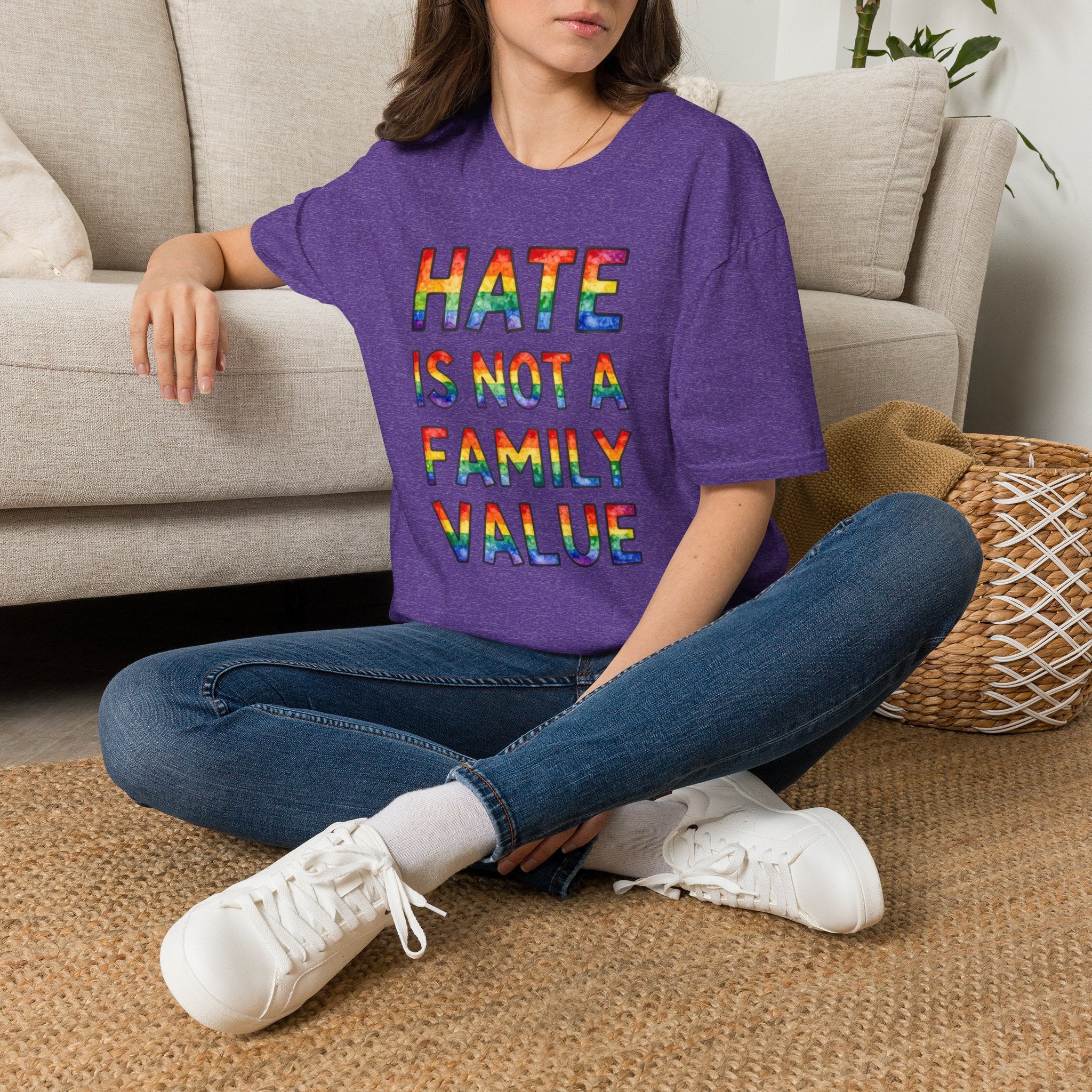 Hate Is Not A Family Value Rainbow Pride T-Shirt
