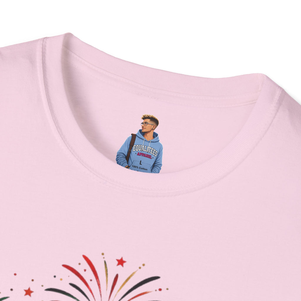 Juneteenth T-Shirt - "Happy Juneteenth" Fireworks Celebration Tee