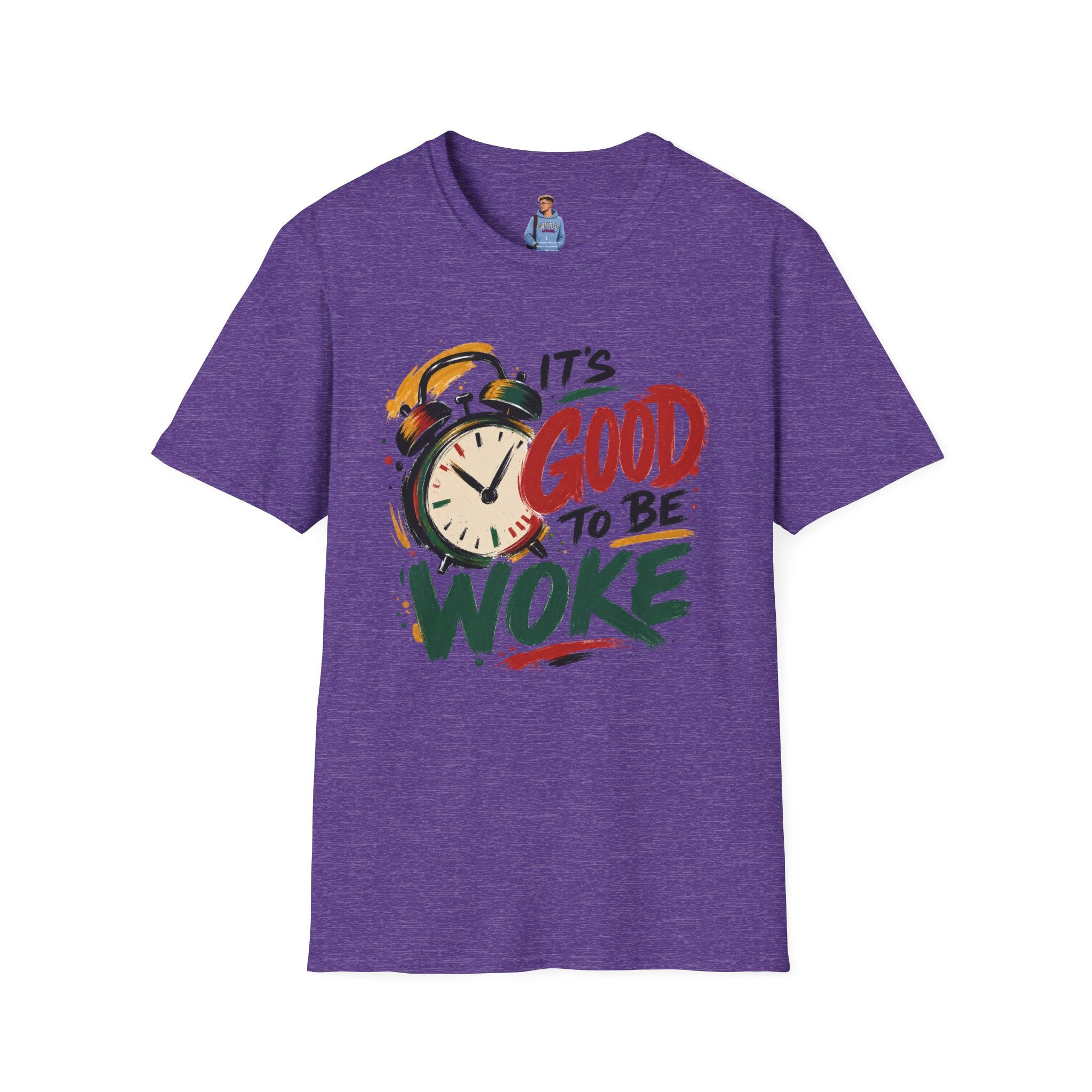 T-Shirt — "It's Good To Be Woke" Graphic Tee (Alarm Clock Design)