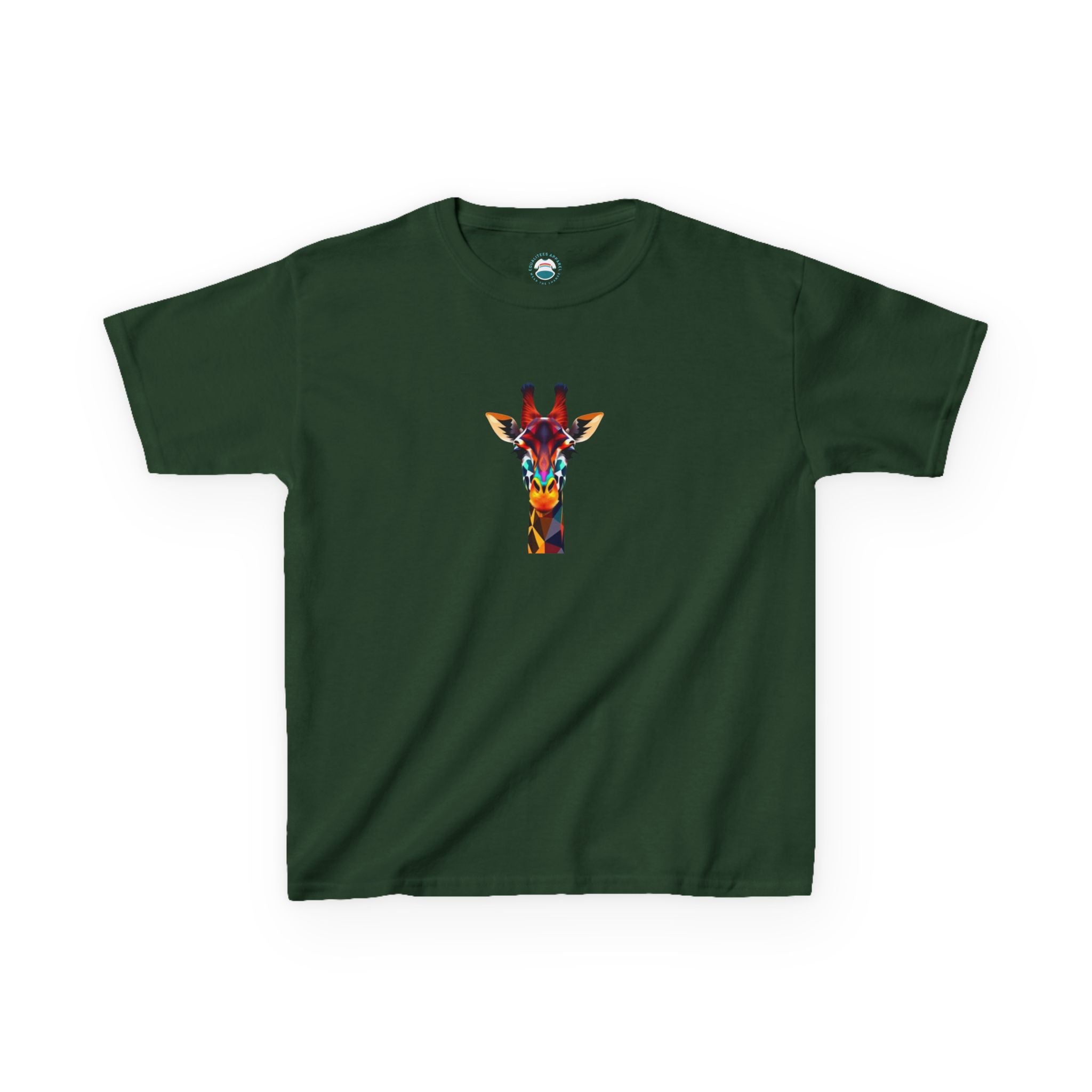 Colorful Fractal Giraffe Kids Heavy Cotton™ Tee - EqualiTees.Me