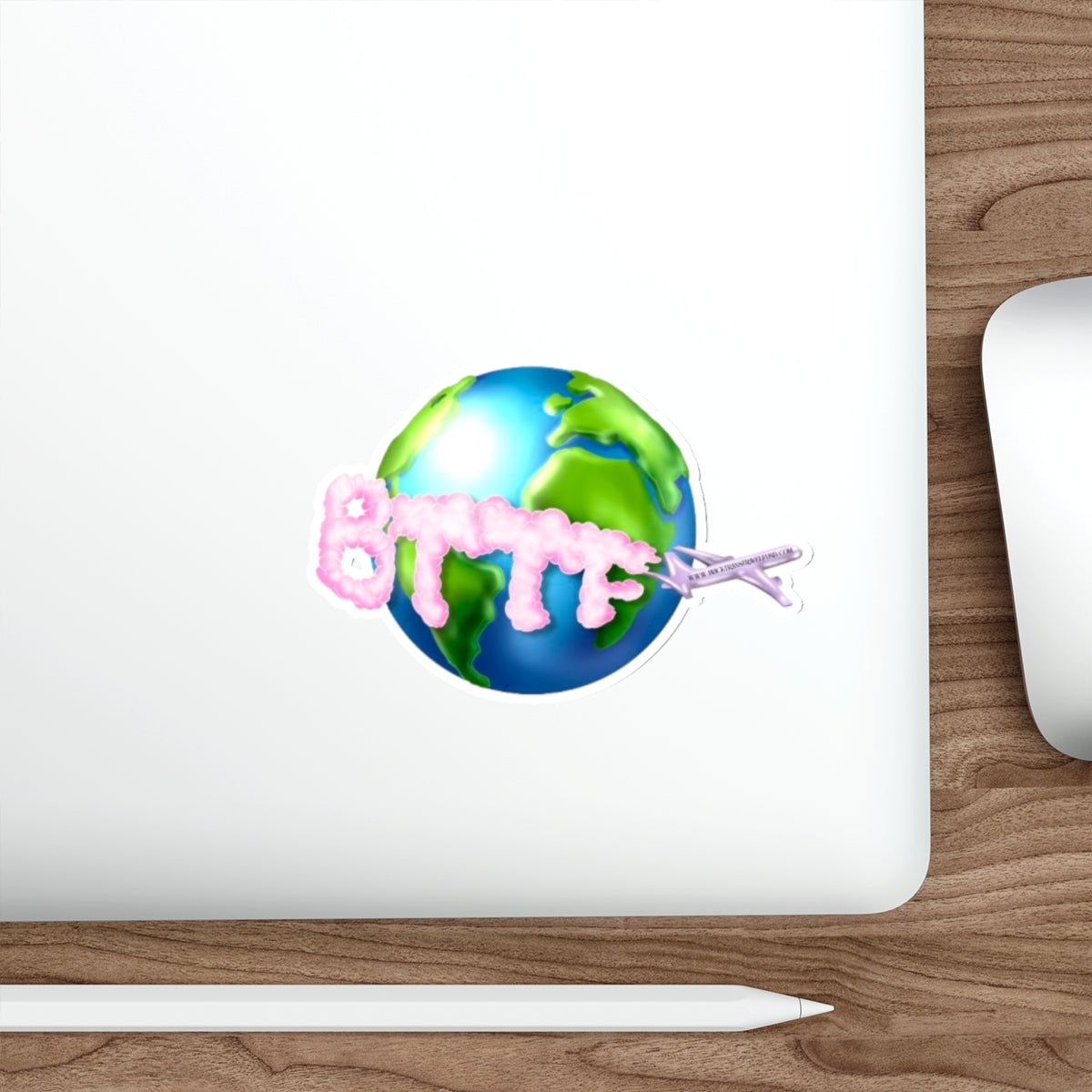 BTTF Airplane Globe Die-Cut Sticker