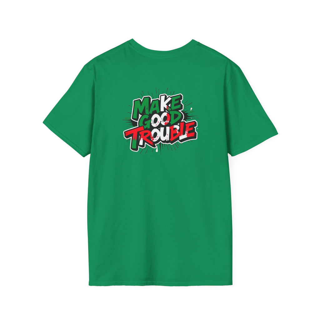 Camiseta unisex de estilo suave Make Good Trouble | Divertida camiseta gráfica para activistas y creadores de tendencias