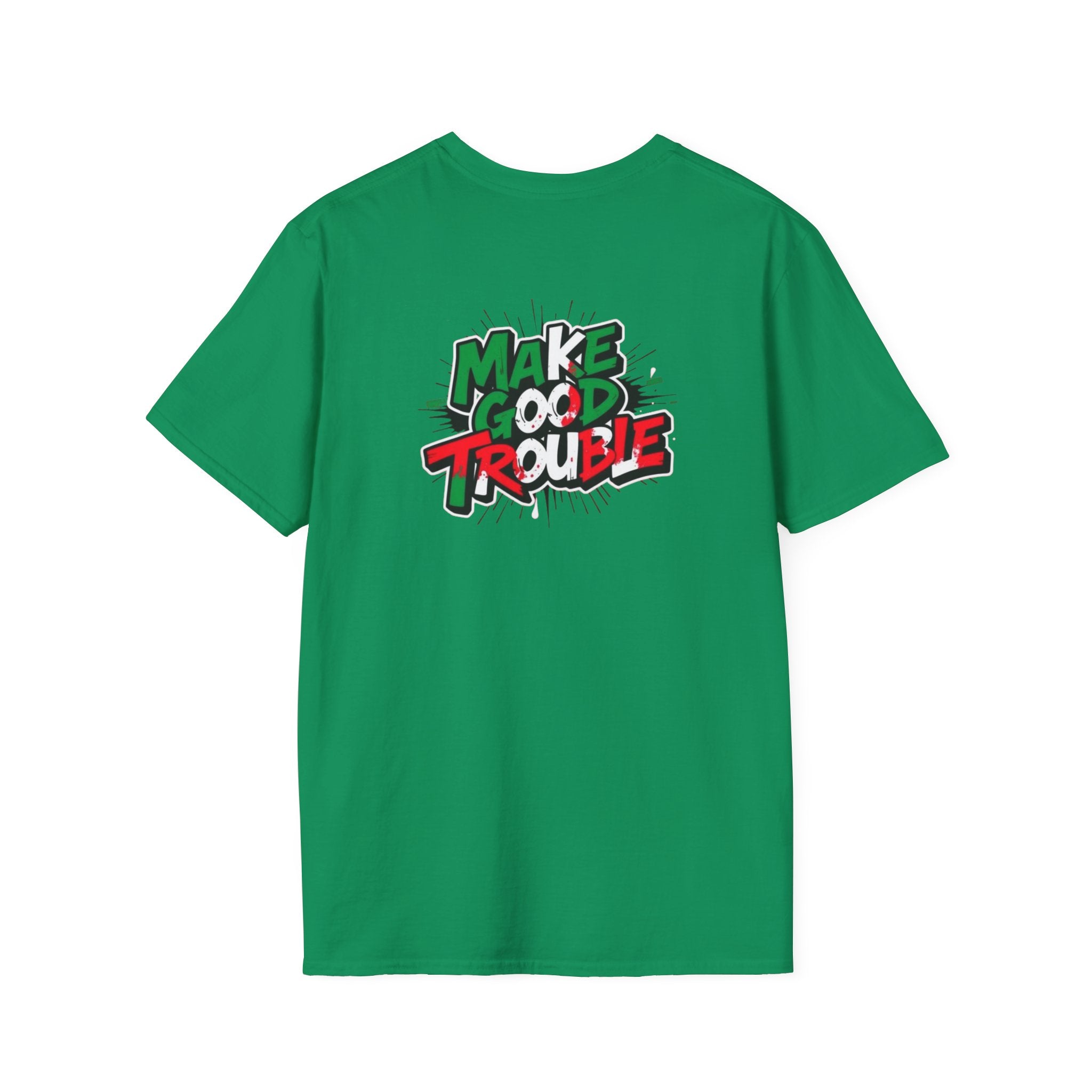 Camiseta unisex de estilo suave Make Good Trouble | Divertida camiseta gráfica para activistas y creadores de tendencias