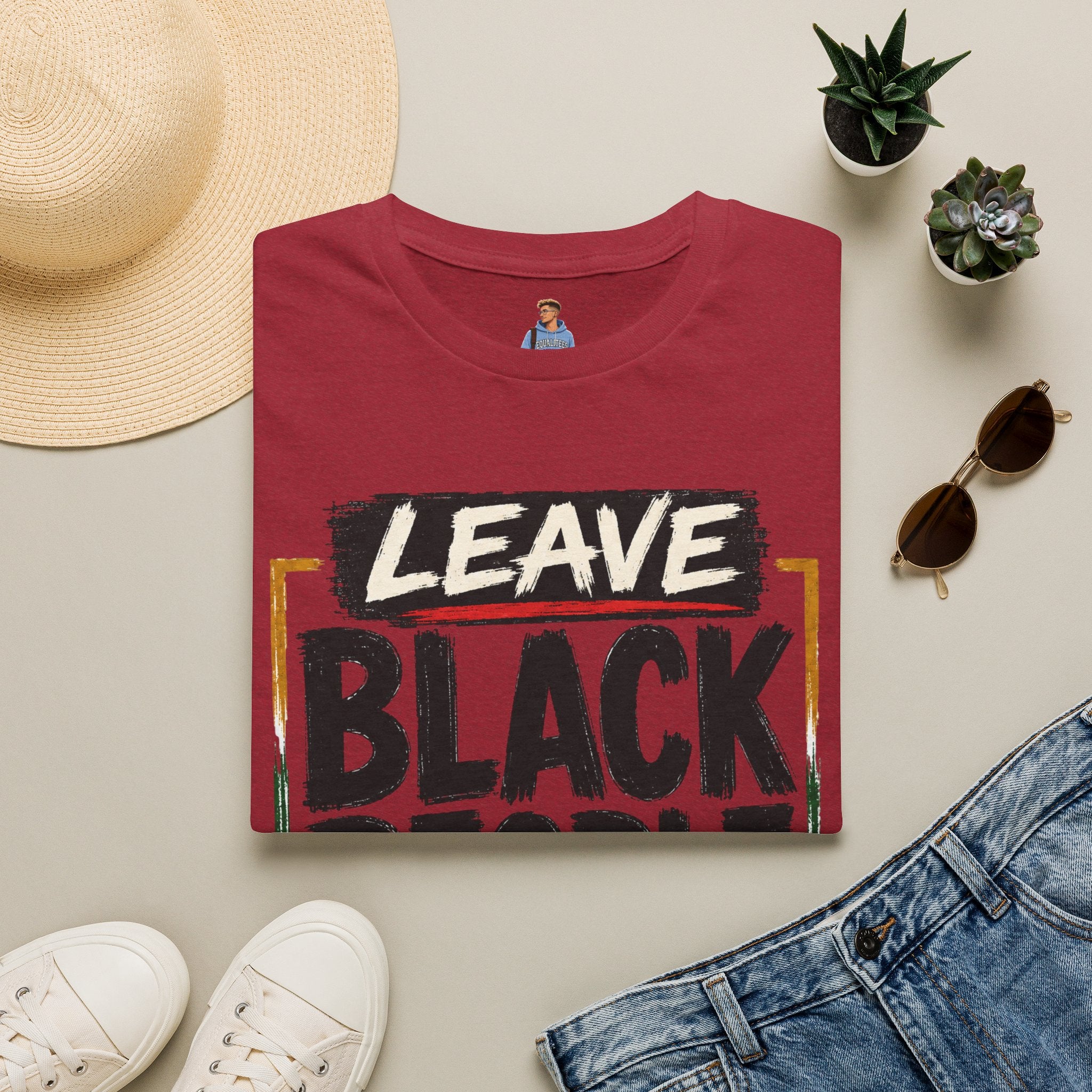 T-Shirt — "Leave Black People Alone" Social Justice Statement Tee