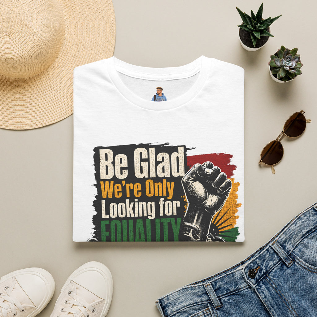 Be Glad We’re Only Looking for Equality T-Shirt — Black Power Fist Social Justice Tee