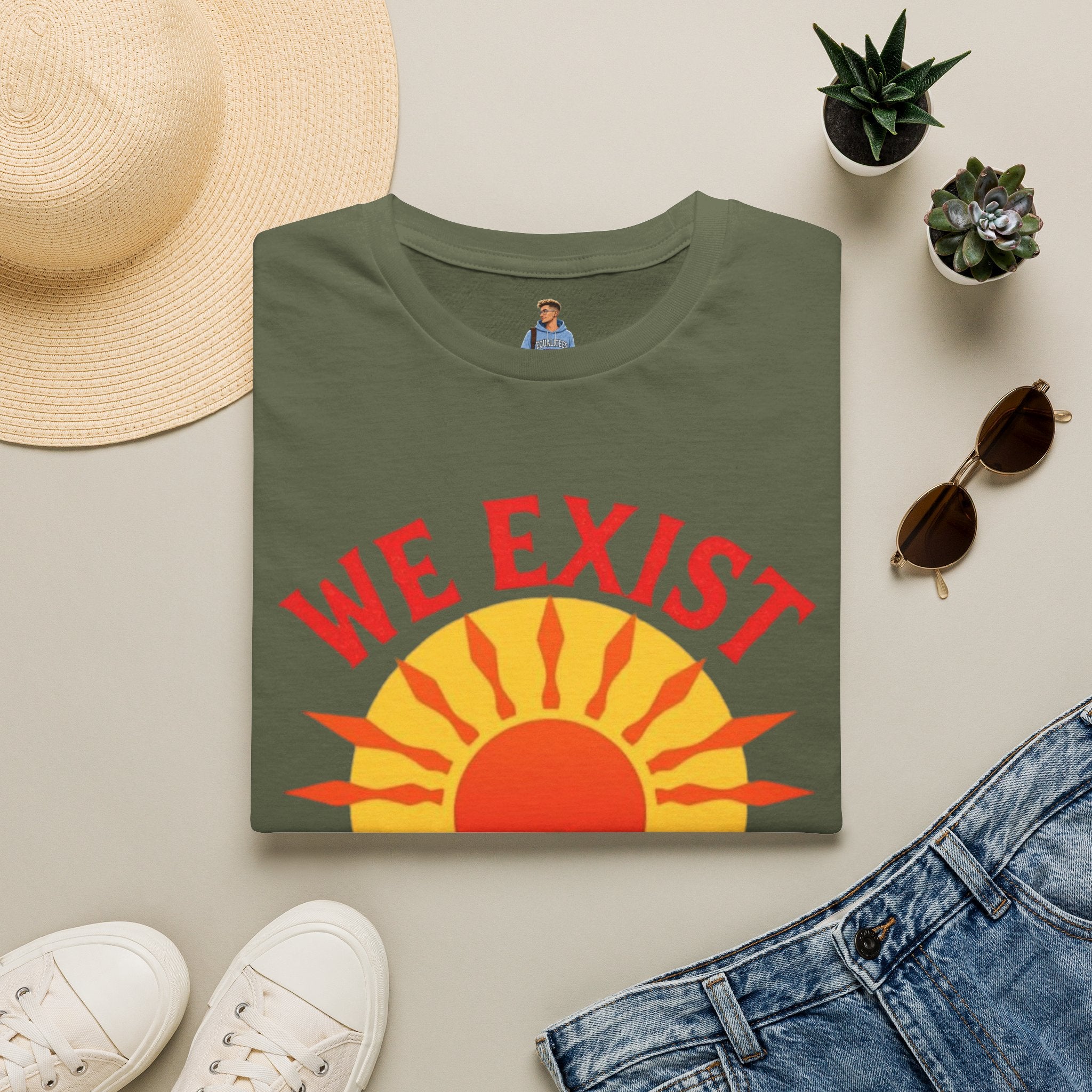Unisex Softstyle T-Shirt, We Exist We Resist We Rise