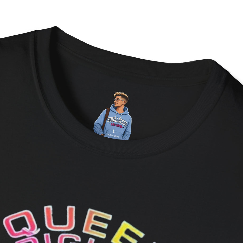 Unisex Softstyle T-Shirt - Queer Rights Are Human Rights Statement Tee