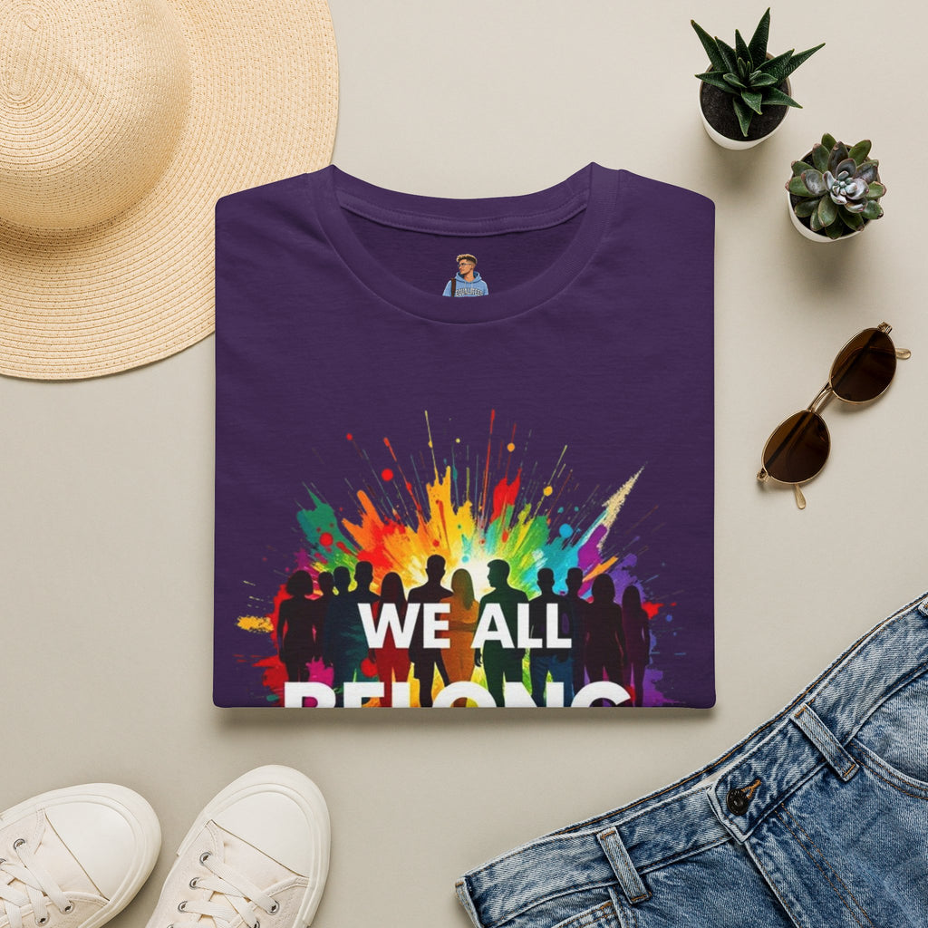 We All Belong Unisex Softstyle T-Shirt - Colorful Pride Tee