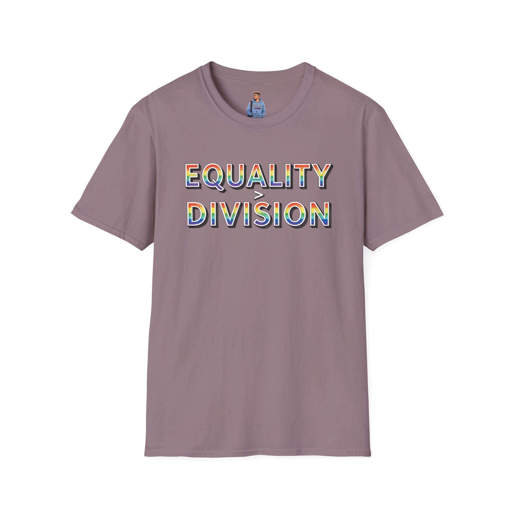 Equality is Greater Than Division T-Shirt — Rainbow Pride Graphic Tee