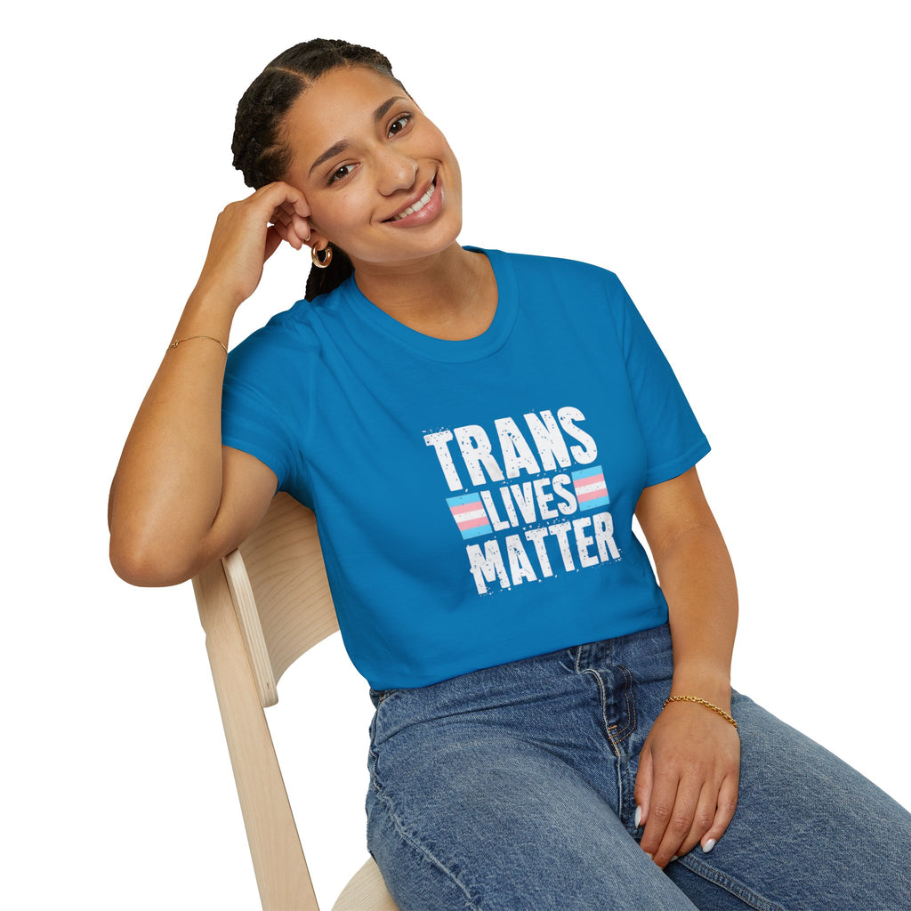 Trans Lives Matter Unisex Softstyle T-Shirt - Support LGBTQ+ Rights