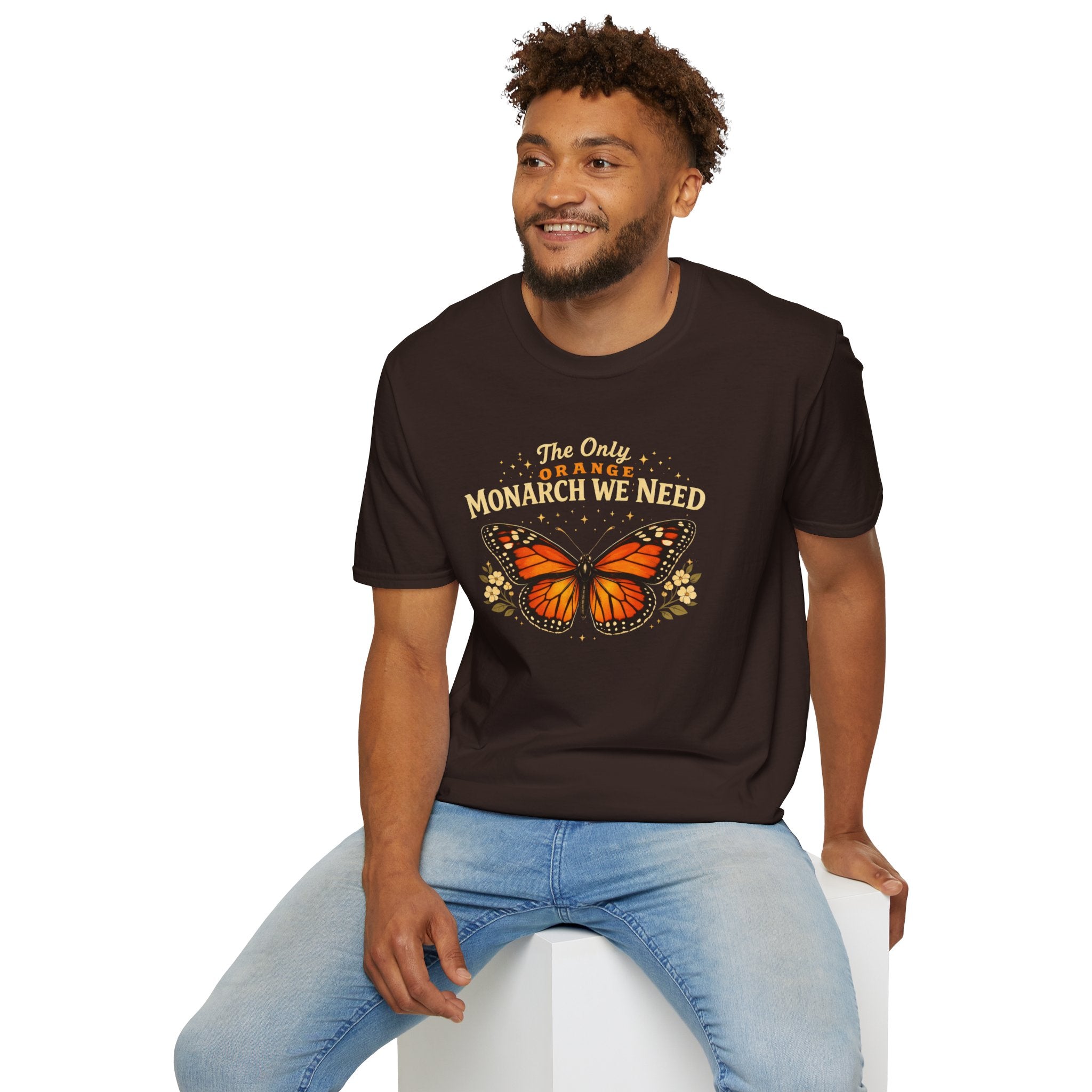 Monarch Butterfly T-Shirt — "The Only Orange Monarch We Need" No Kings Tee