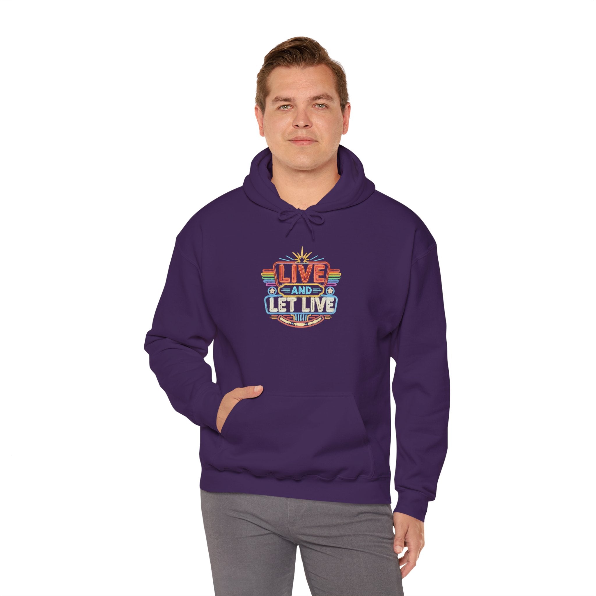 Live And Let Live Hoodie — Retro Peace Graphic Pullover