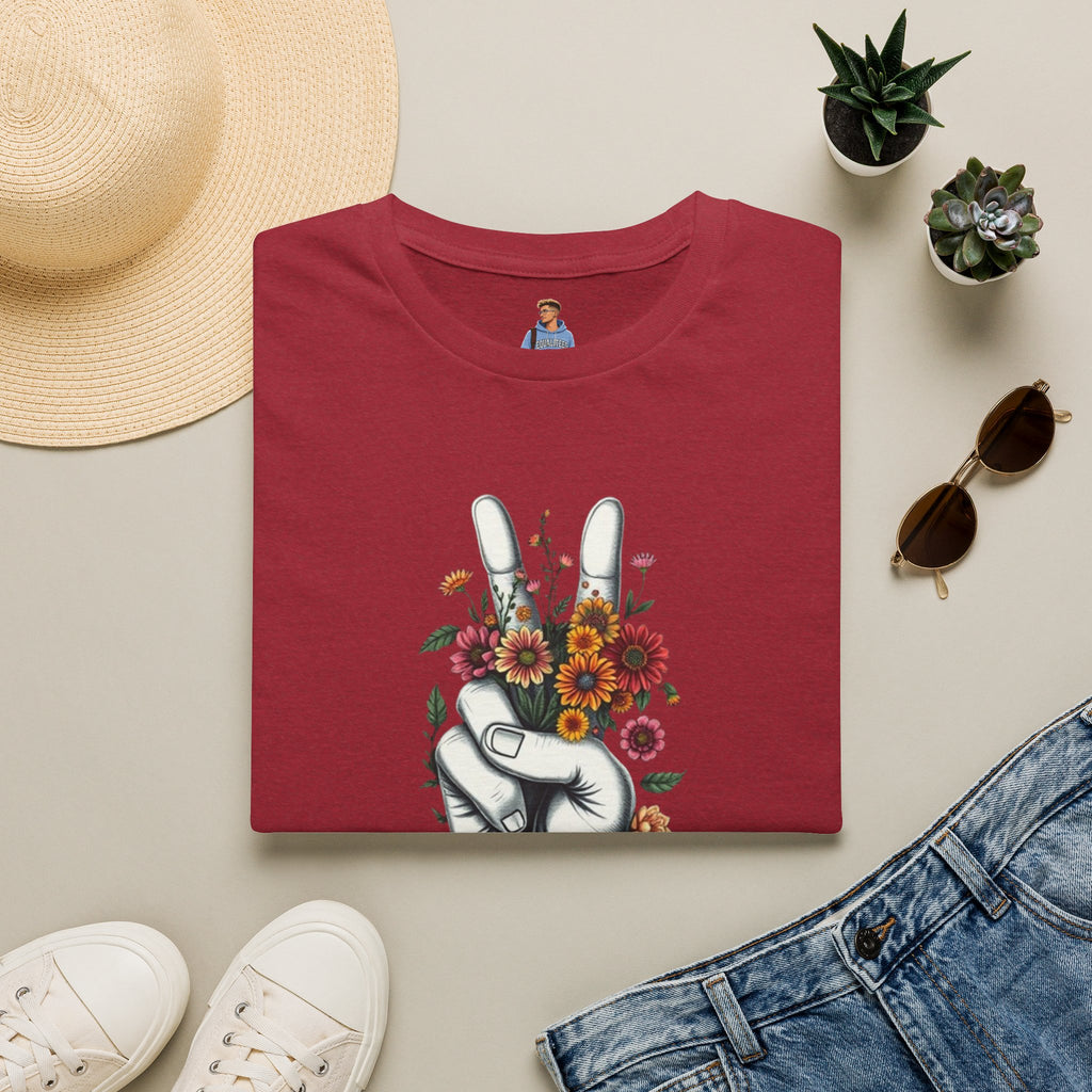 Camiseta unisex de estilo suave Grow Peace: inspiración boho, perfecta para festivales y uso diario