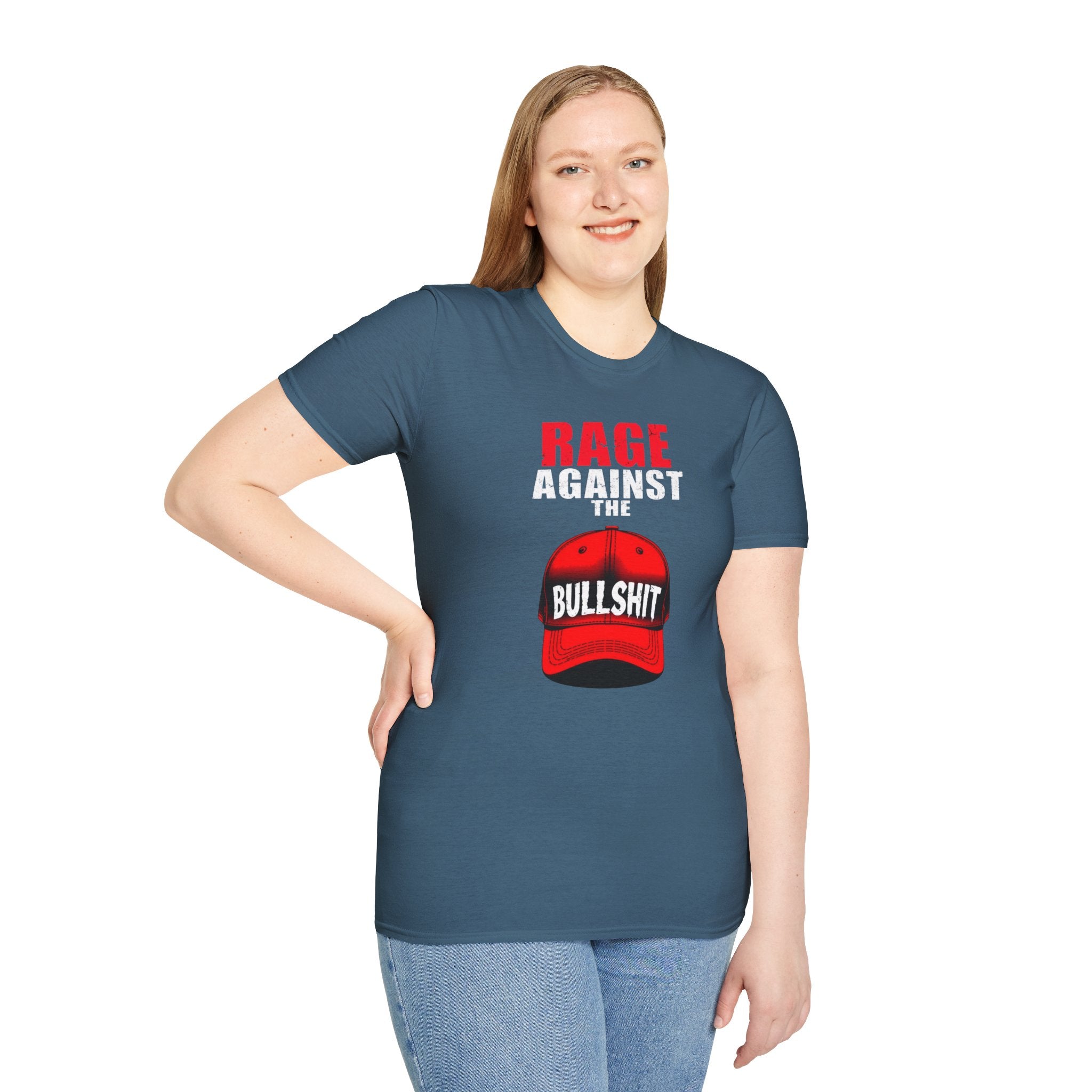 Camiseta unisex Softstyle - Camiseta gráfica "Rage Against the BS"