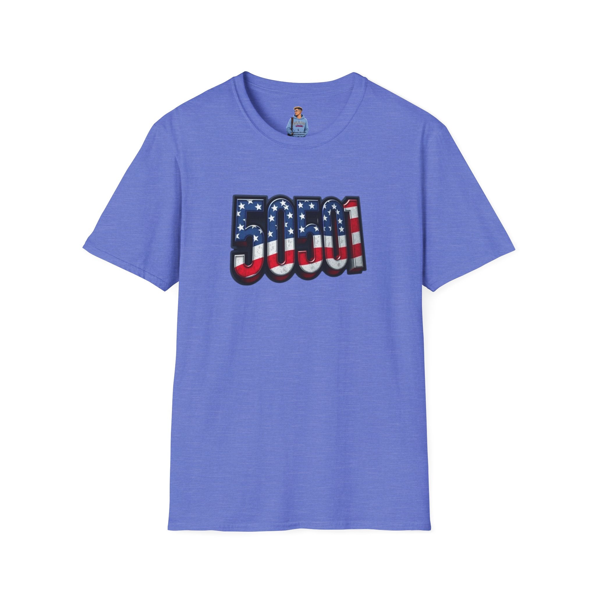 Camiseta unisex patriótica - 50501 "Nosotros, el pueblo, nos levantamos" - Diseño de la bandera estadounidense