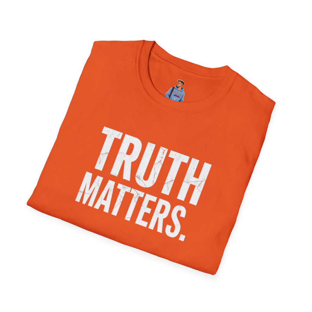 Camiseta unisex de estilo suave: camiseta con el lema "La verdad importa", ideal para activistas y uso diario.