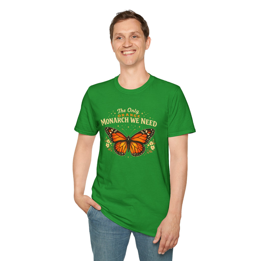 Monarch Butterfly T-Shirt — "The Only Orange Monarch We Need" No Kings Tee
