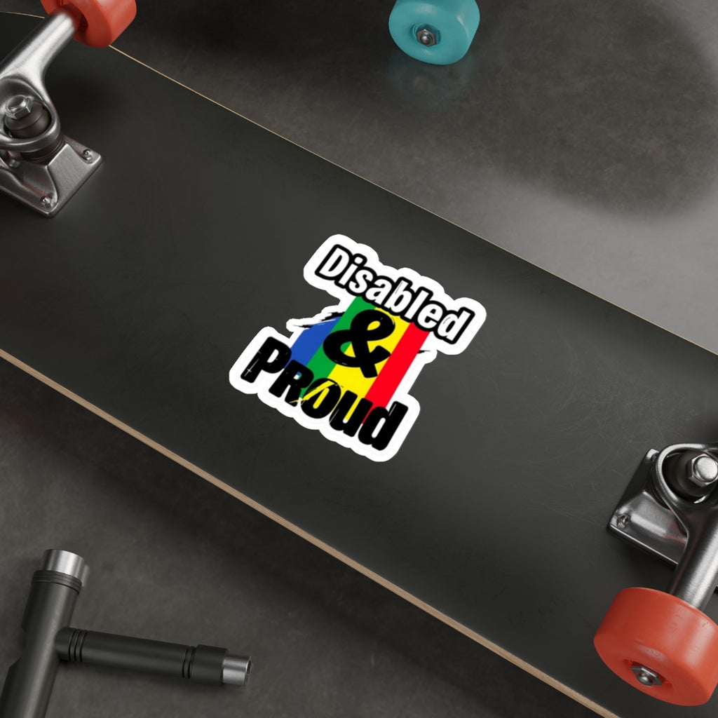 Die-Cut Stickers - DISABLED & PROUD - EqualiTees.Me