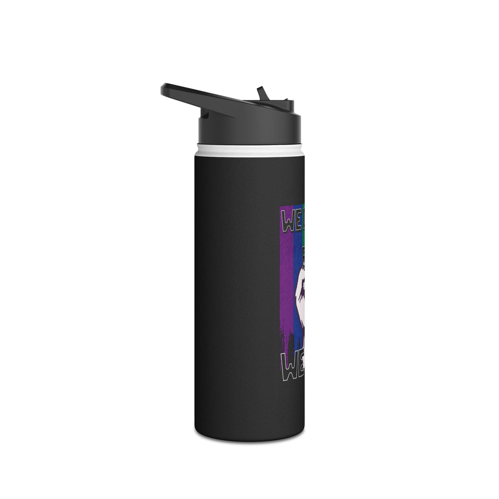 Teaching While Queer Stainless Steel Water Bottle - Perfect for Educators and Allies - EqualiTees.Me