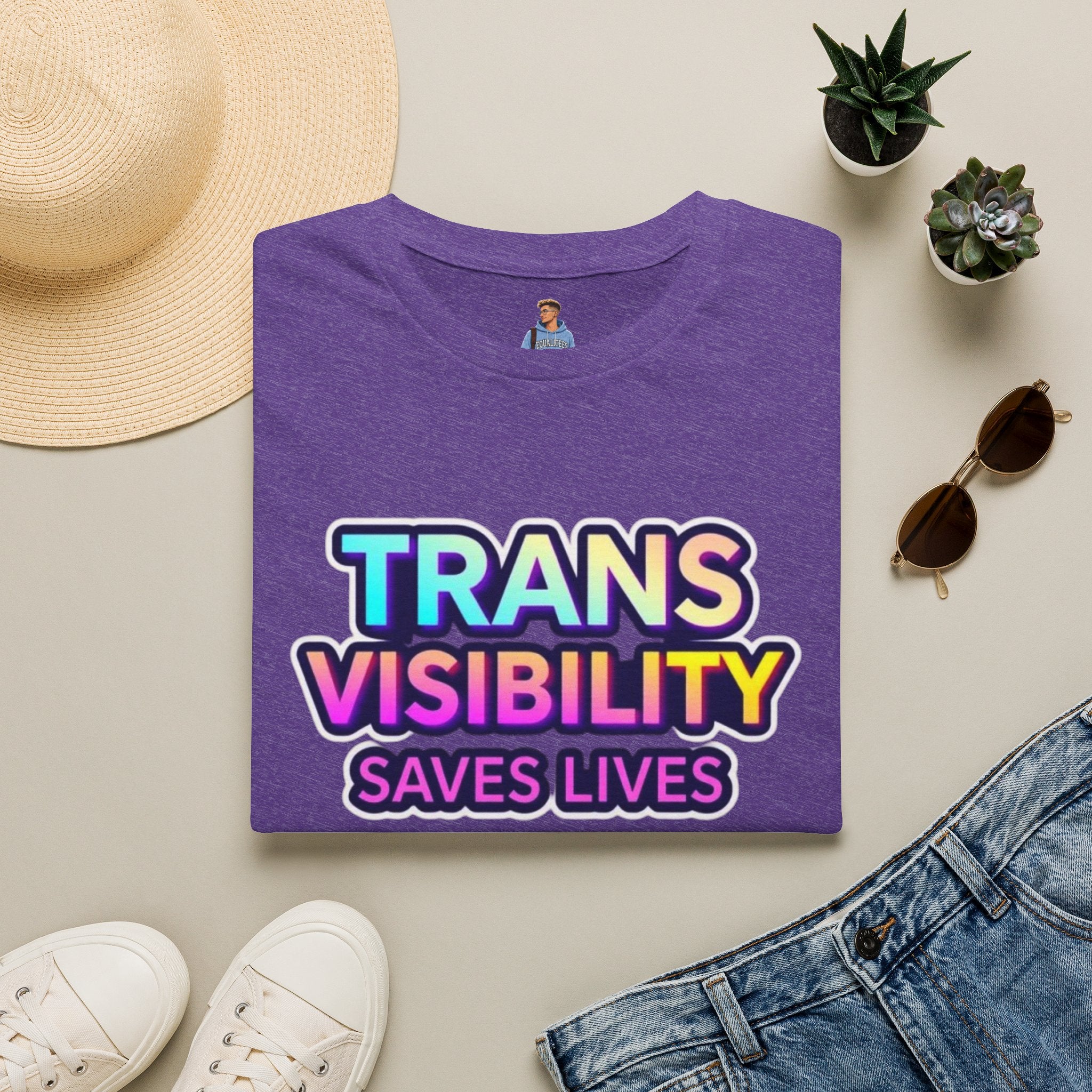 Trans Visibility Saves Lives Statement T-shirt