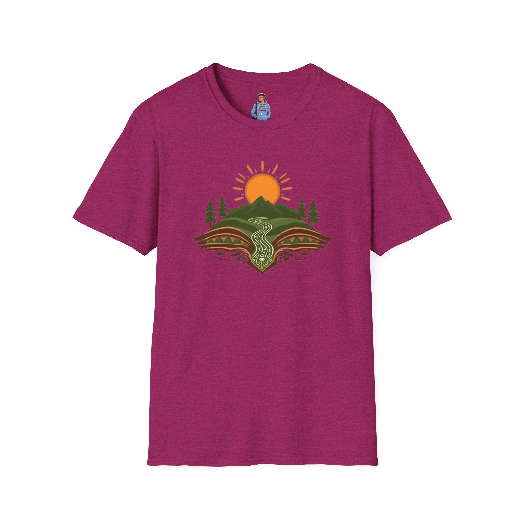 Mountain Scene Unisex Softstyle T-shirt