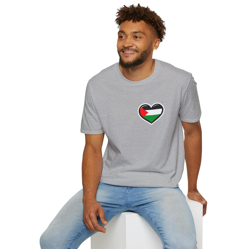 Camiseta unisex de estilo suave: "Apoya a Gaza y todos somos Palestina".