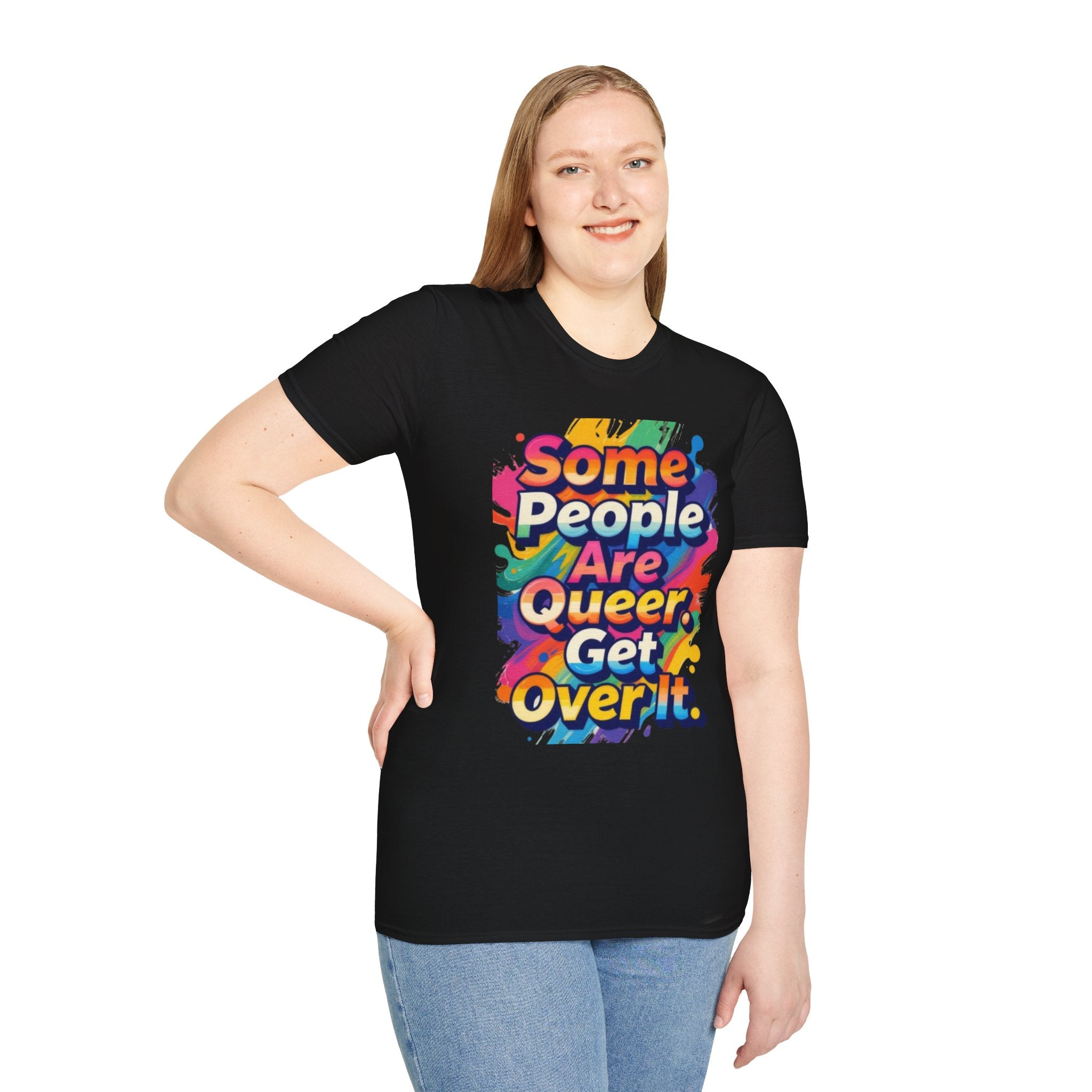 Some People Are Queer T-Shirt Rainbow Graphic