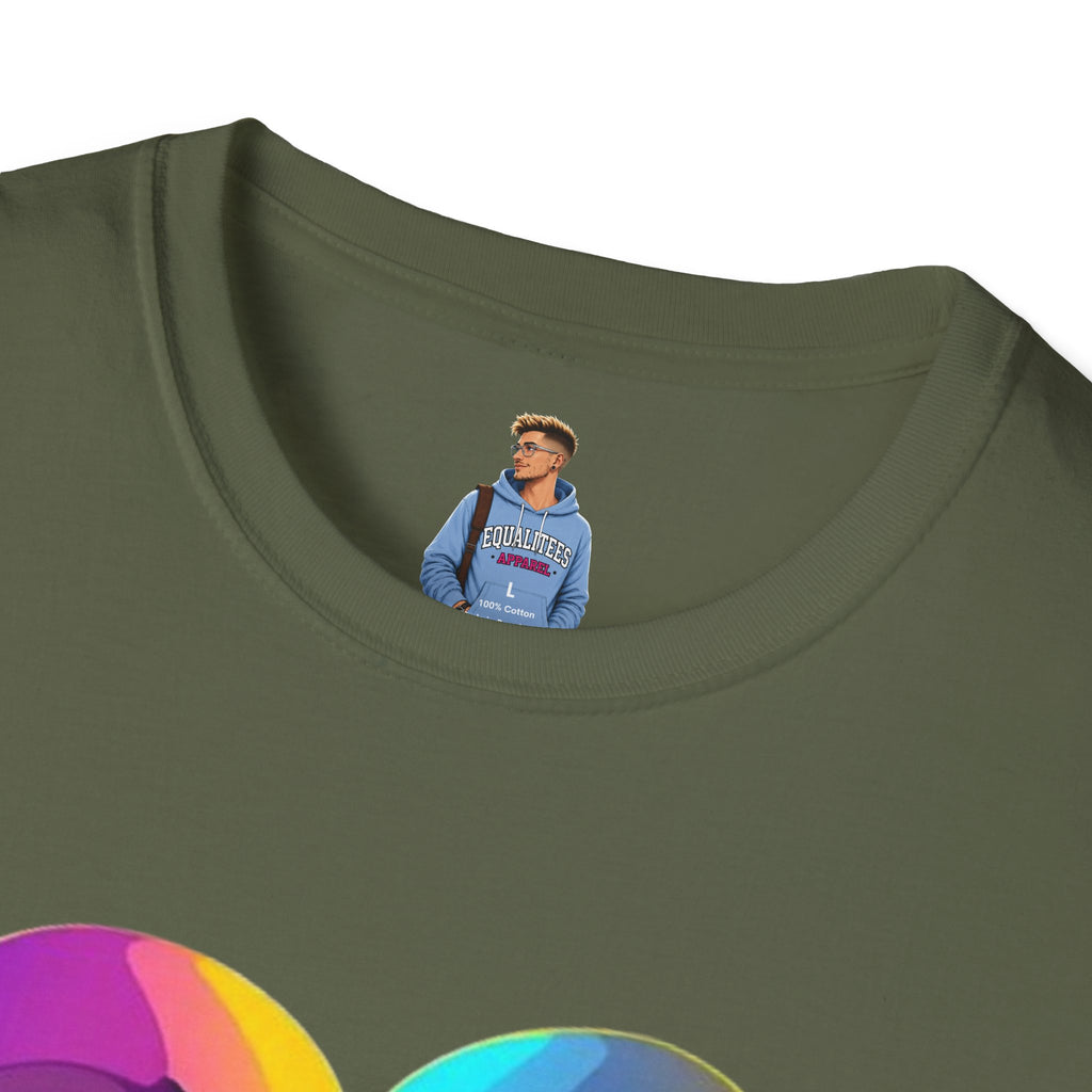 Rainbow Skeleton Love is Deeper Than Skin T-Shirt | Unisex Casual Tee
