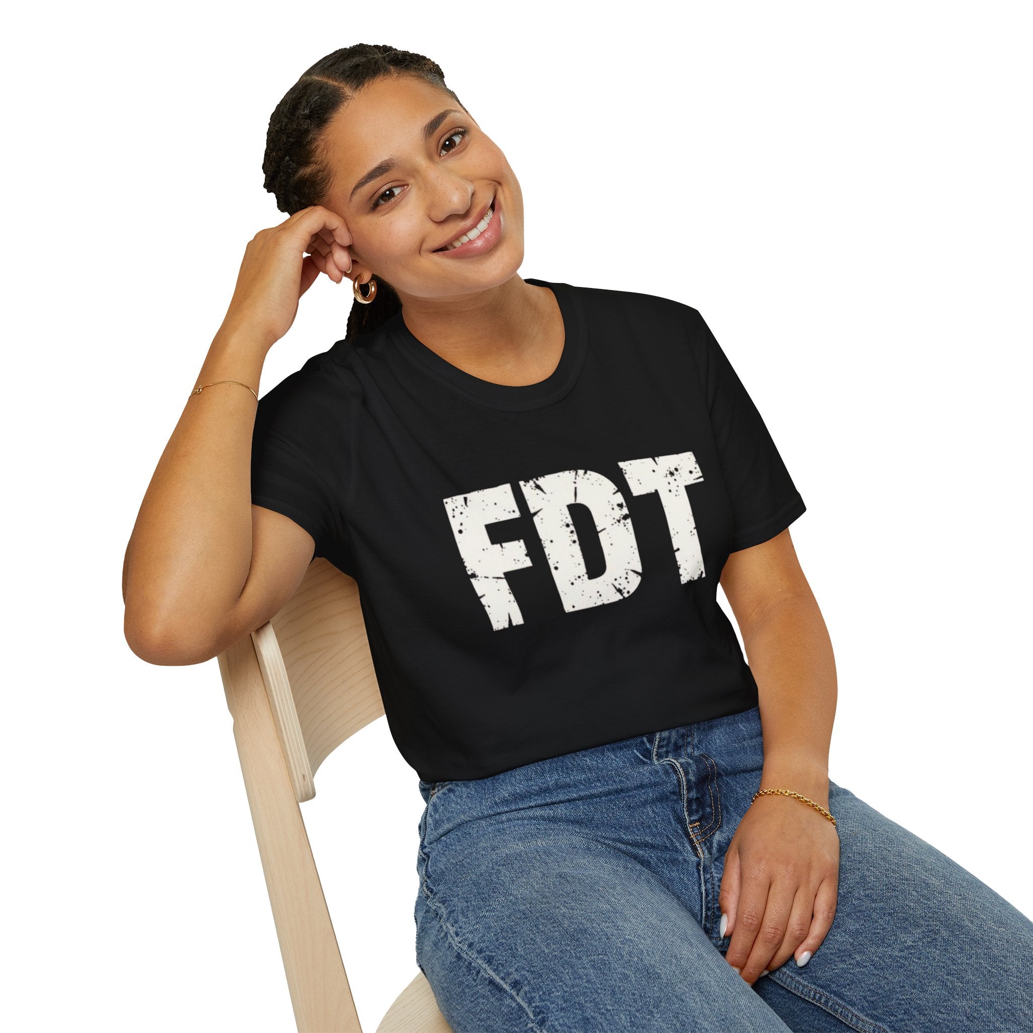 FDT Political Protest Distressed Graphic T-Shirt