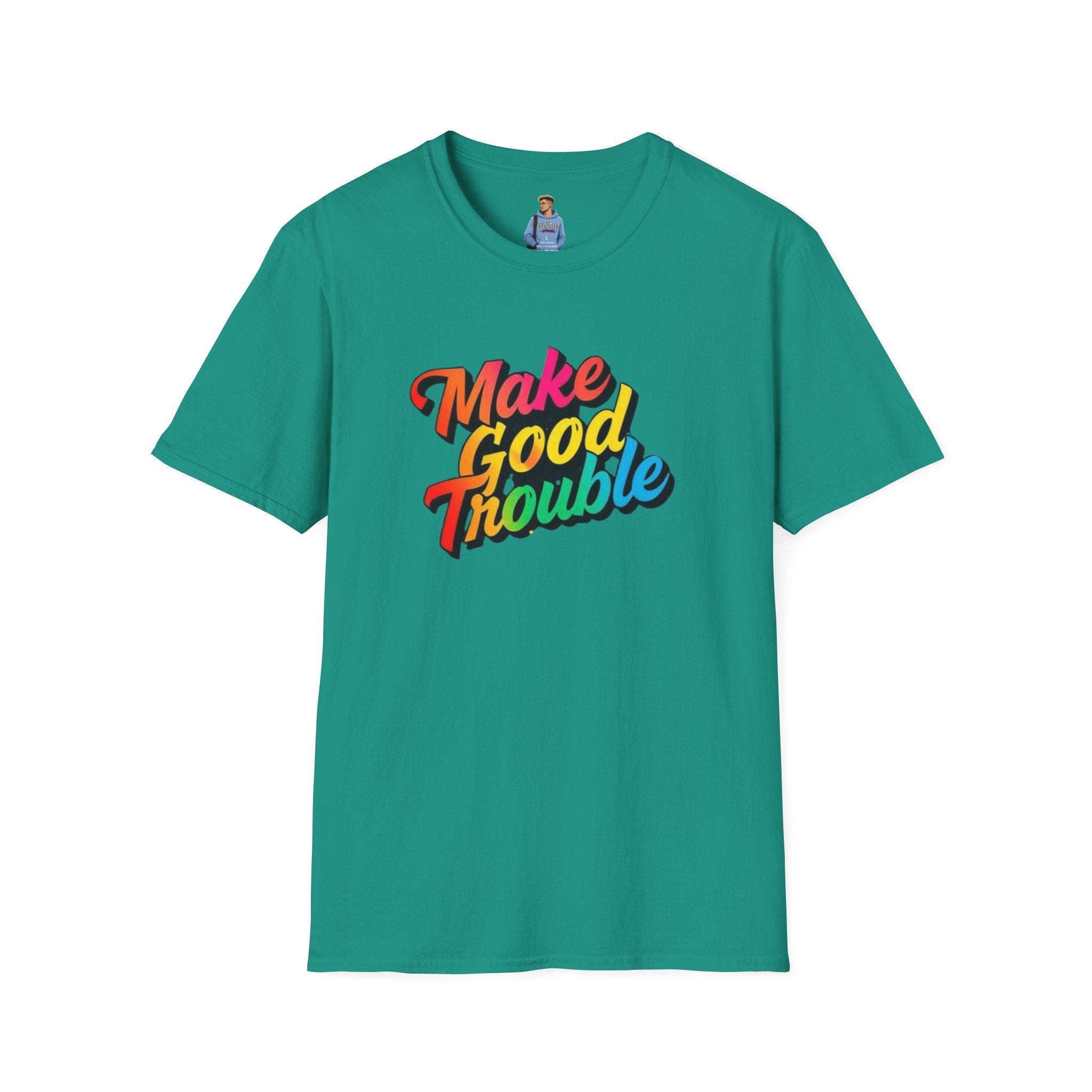 Make Good Trouble' Rainbow T-Shirt