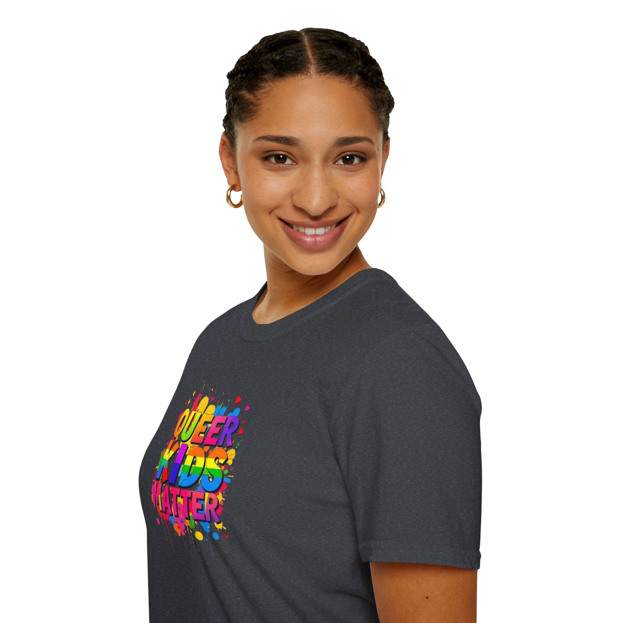 Queer Kids Matter Unisex Softstyle T-Shirt - Celebrate Inclusivity & Pride