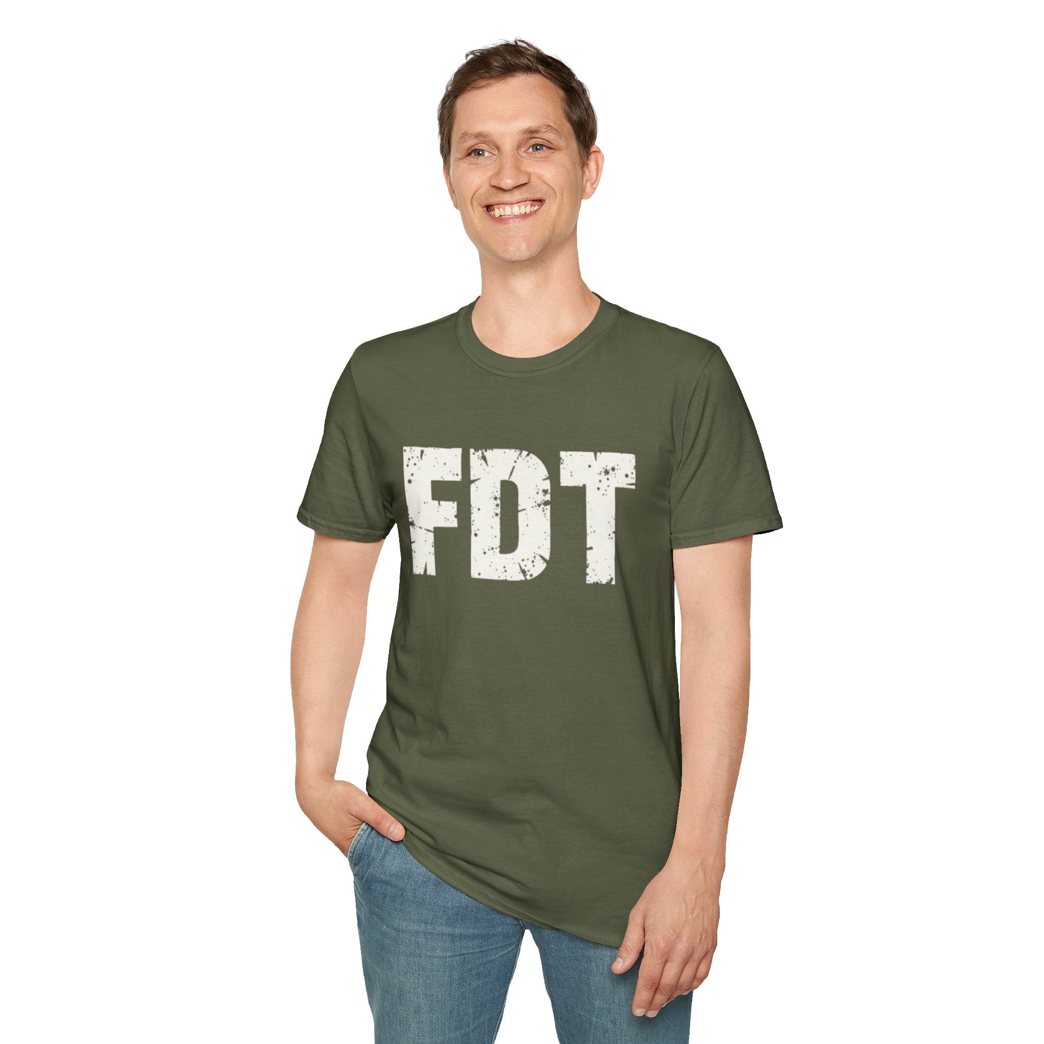 FDT Political Protest Distressed Graphic T-Shirt