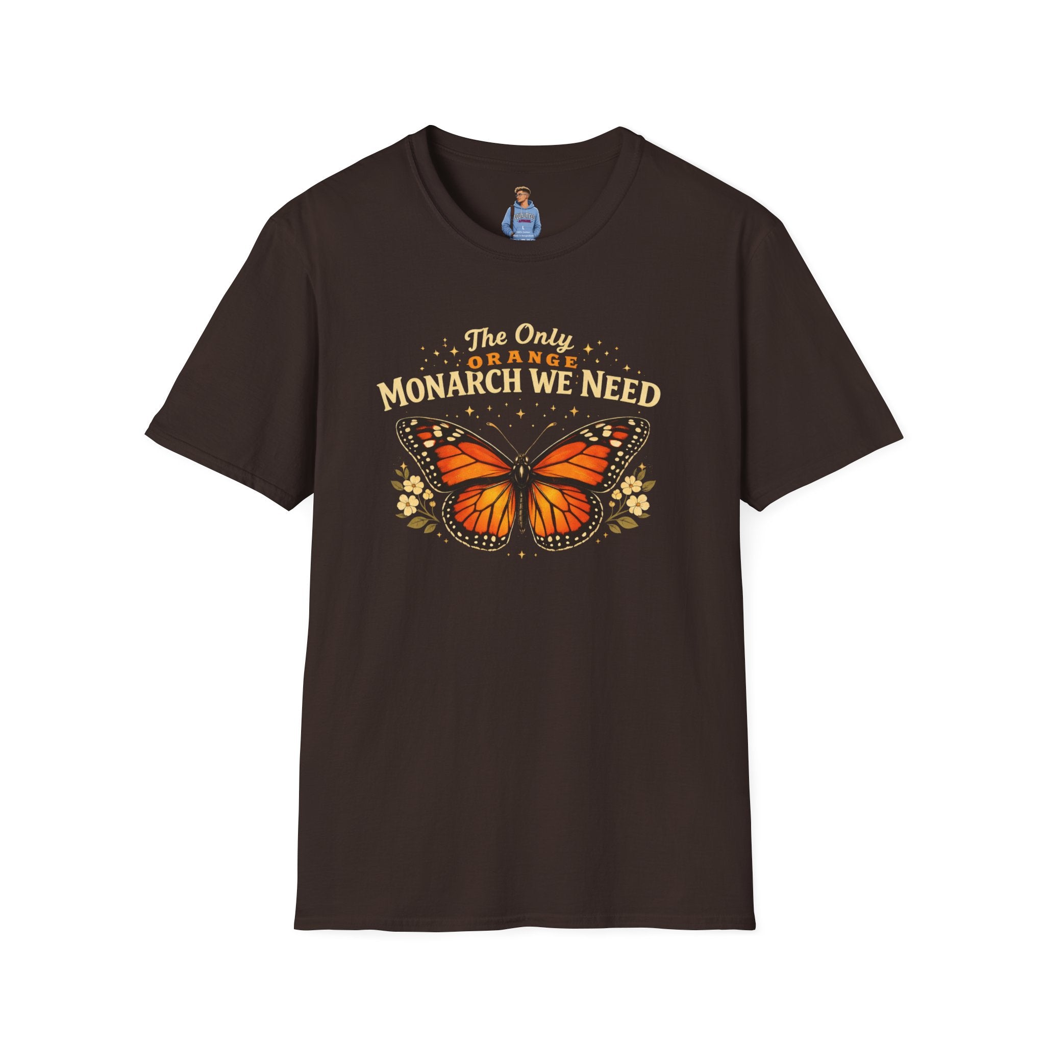 Monarch Butterfly T-Shirt — "The Only Orange Monarch We Need" No Kings Tee