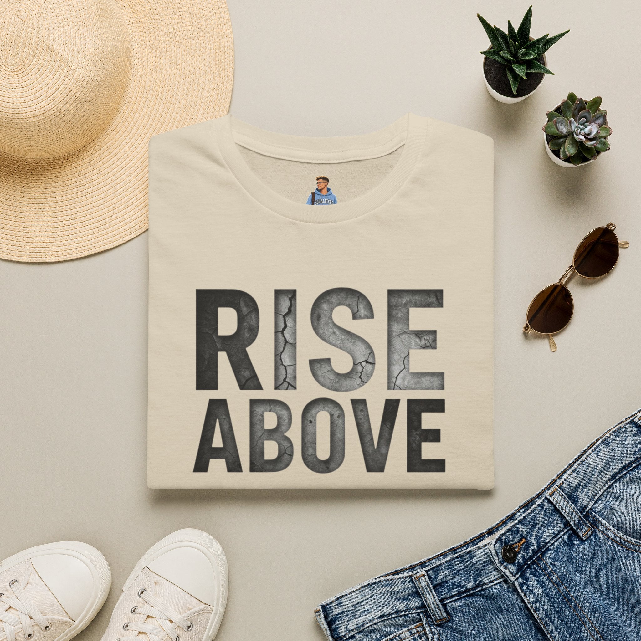 Rise Above Motivational Graphic T-Shirt