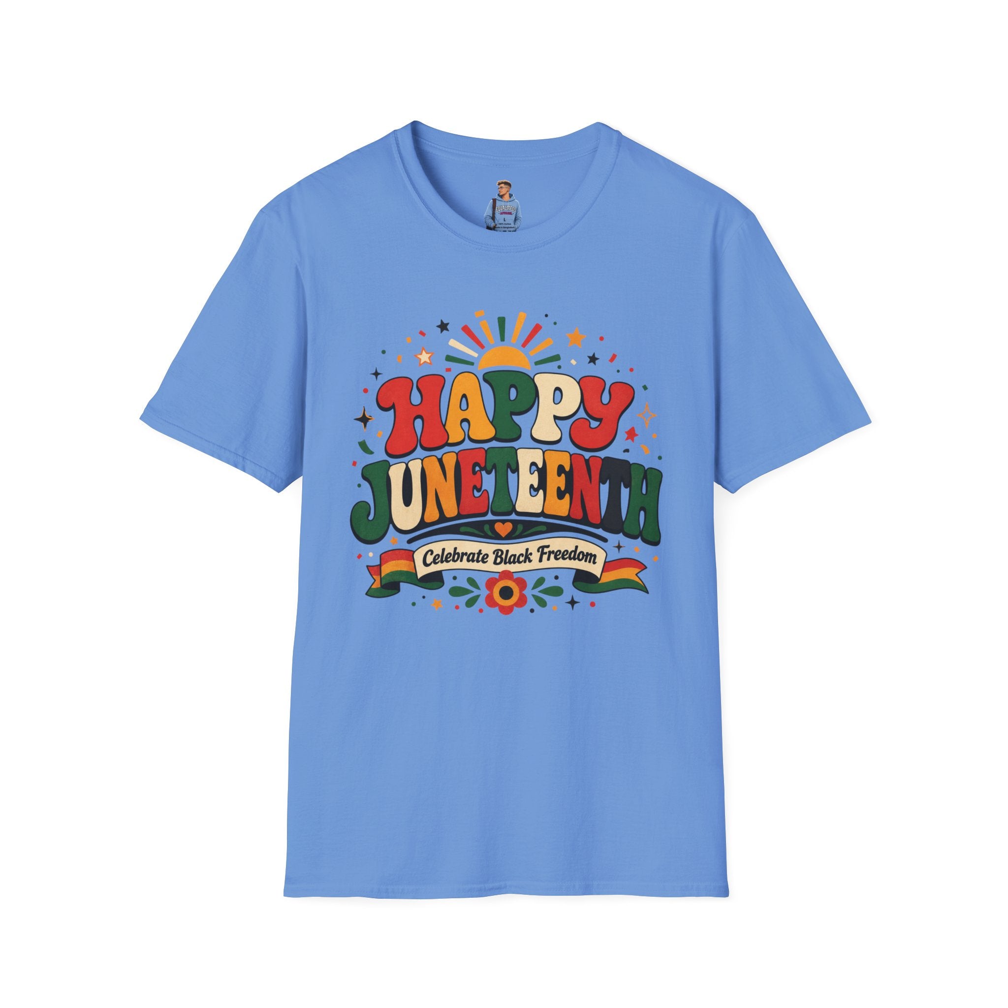 Juneteenth T-Shirt - "Happy Juneteenth" Retro Celebration Tee
