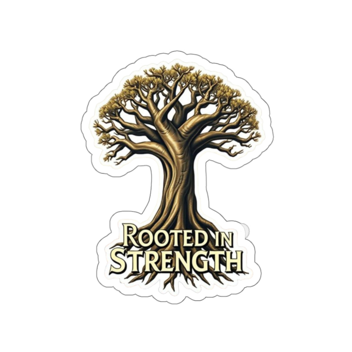 Rooted in Strength Baobab Tree Sticker - EqualiTees.Me