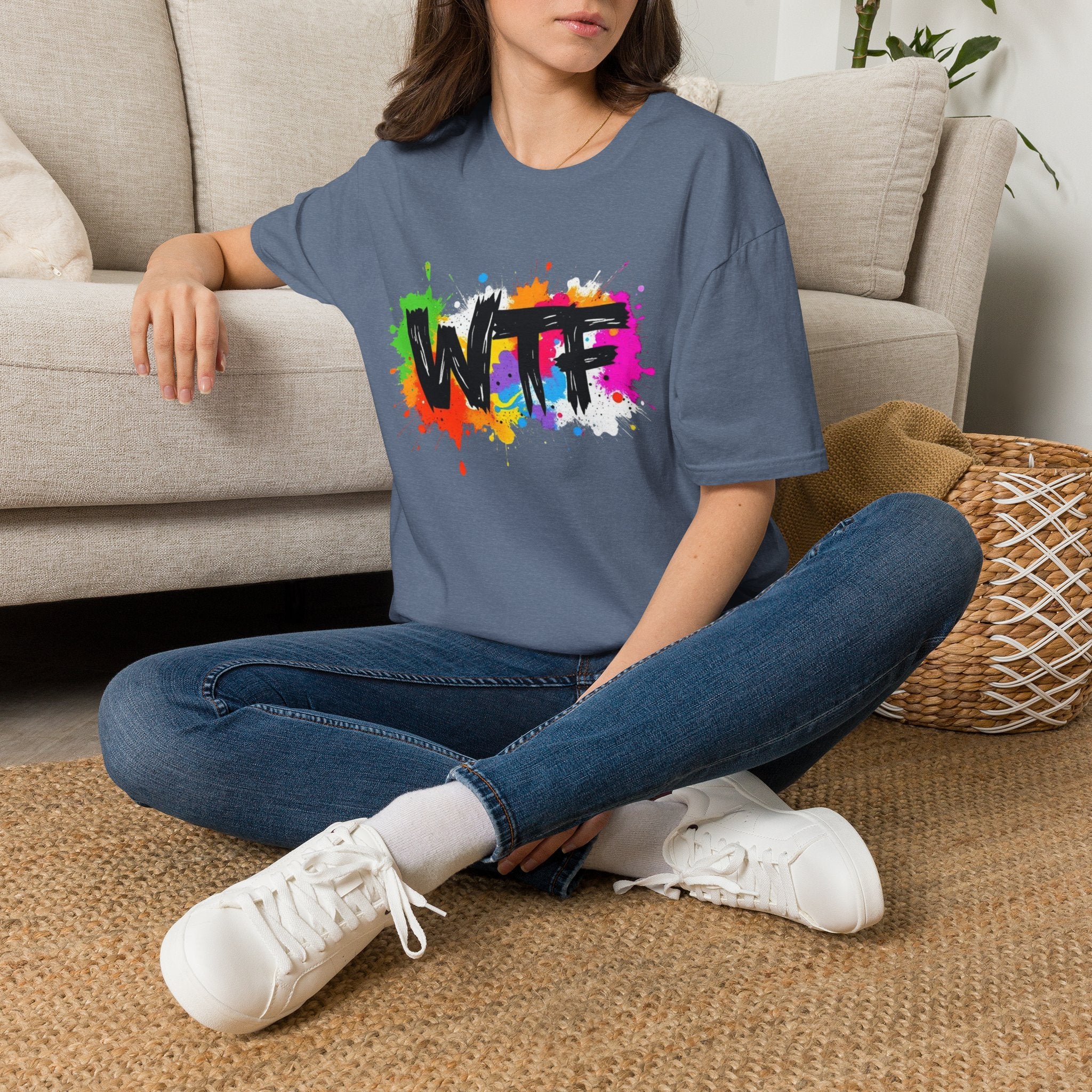 Bold Rainbow WTF Color Splash T-Shirt