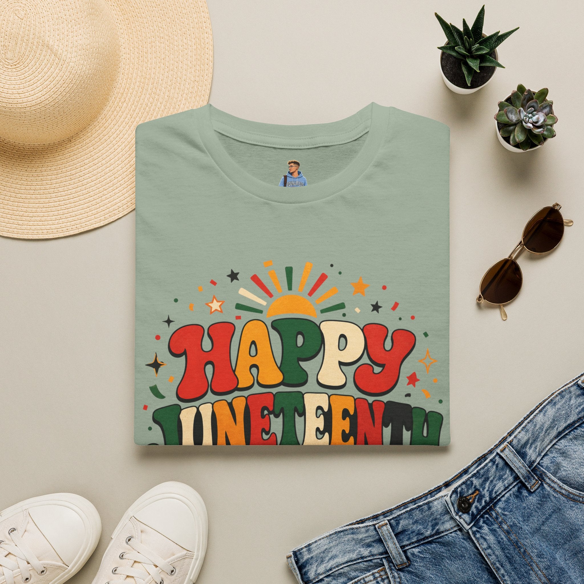 Juneteenth T-Shirt - "Happy Juneteenth" Retro Celebration Tee